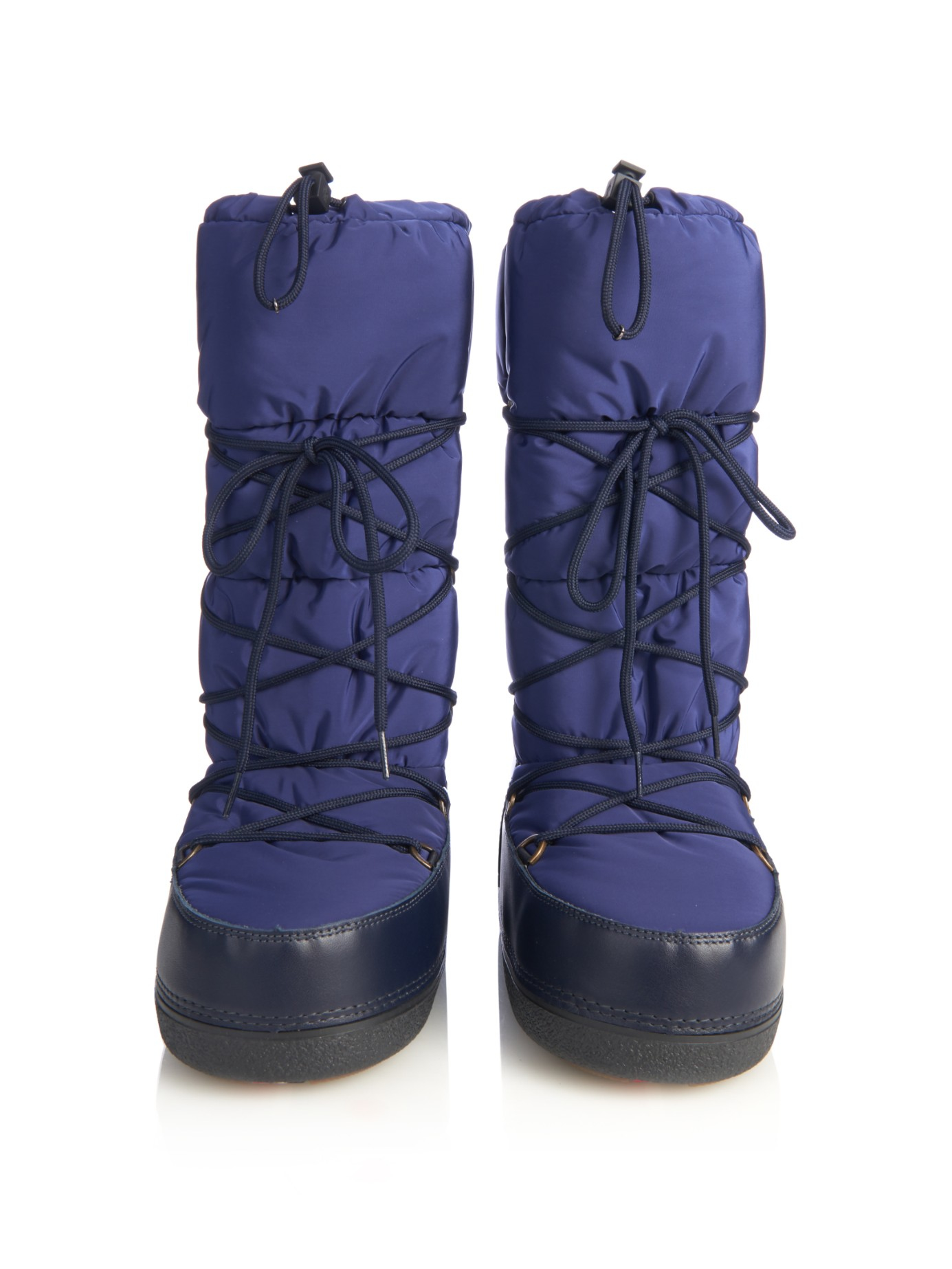 Moncler Synthetic Moon Quilted Ski Boots in Navy (Blue) - Lyst