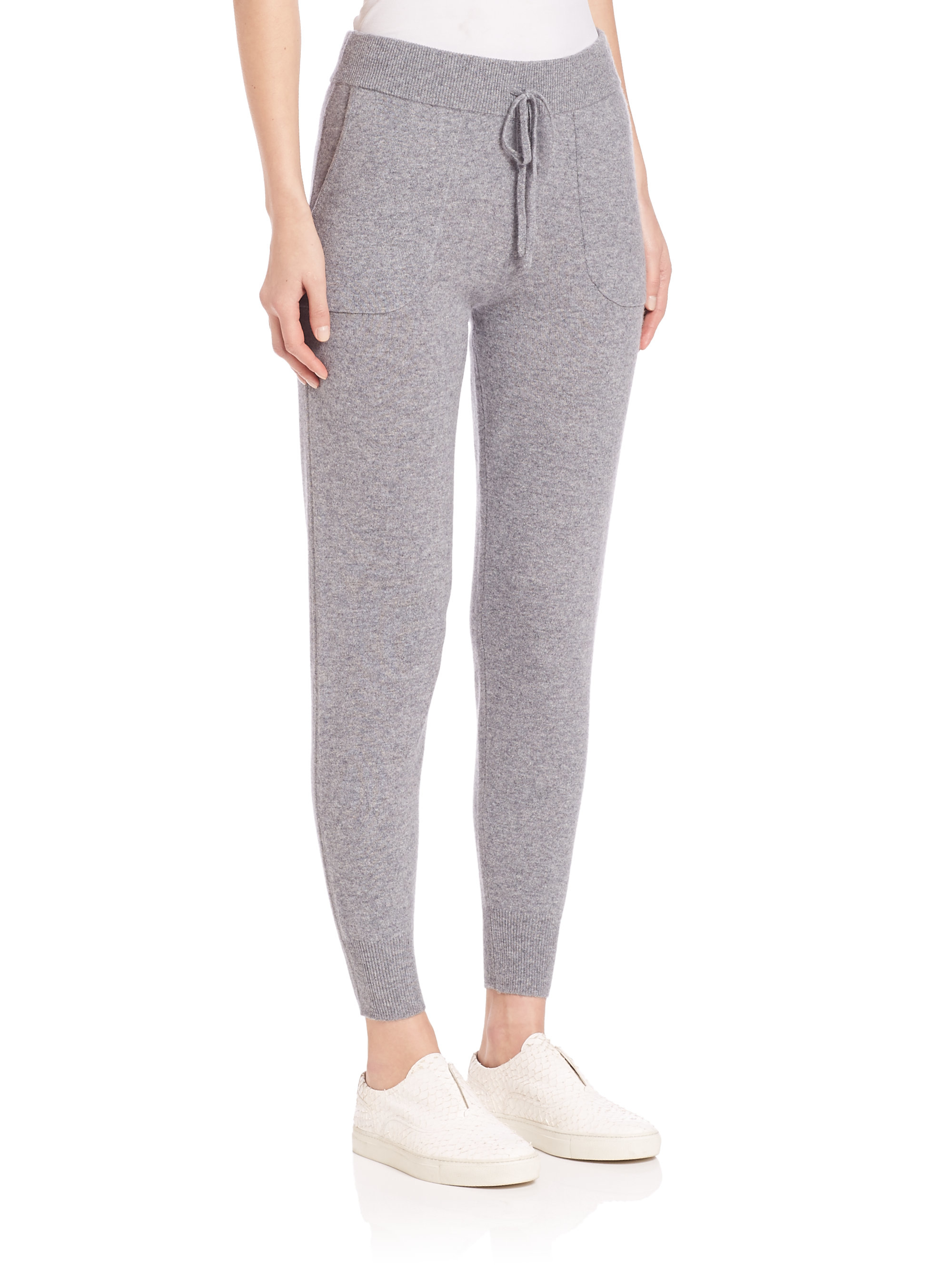 Lyst - Theory Arleena Cashmere Jogger Pants in Gray