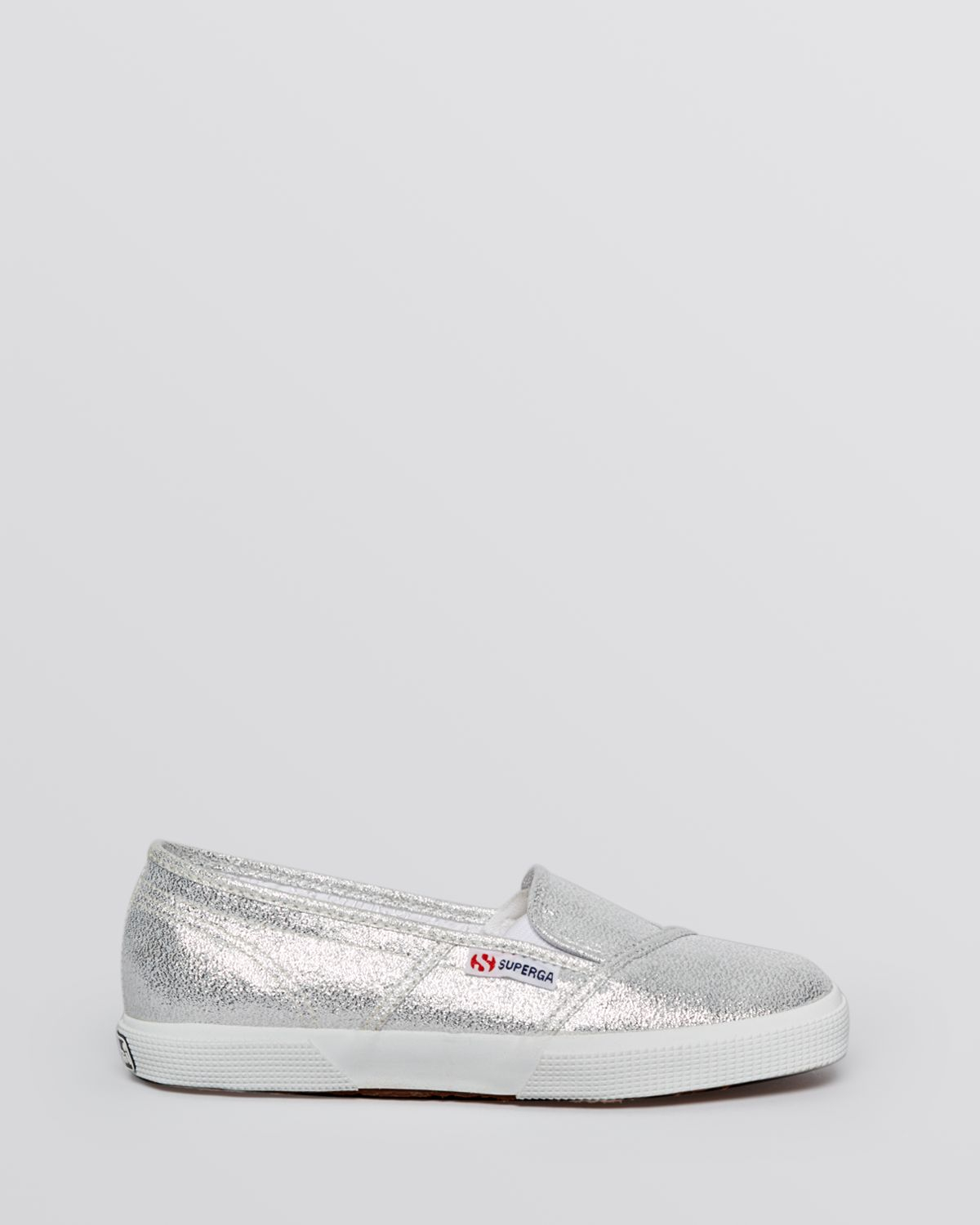 superga silver lame sneakers