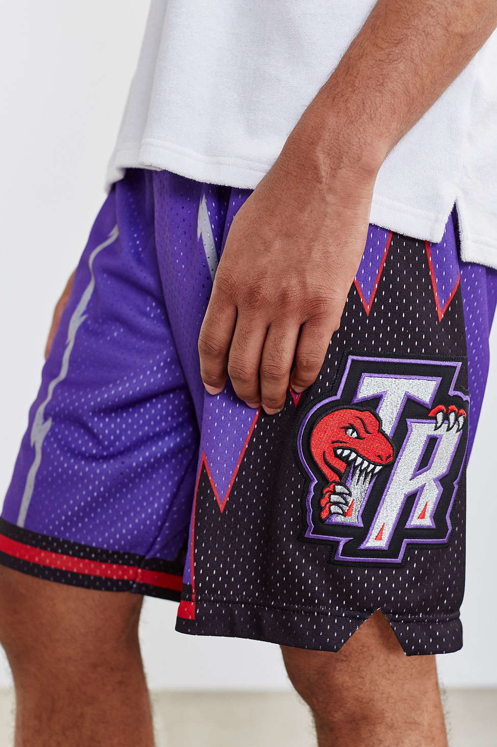 YSPORT Short Basket Toronto Raptors Ventilateurs Swingman Haute Élasticité Maille Brodée Short Respirant Color : Purple, Size : S