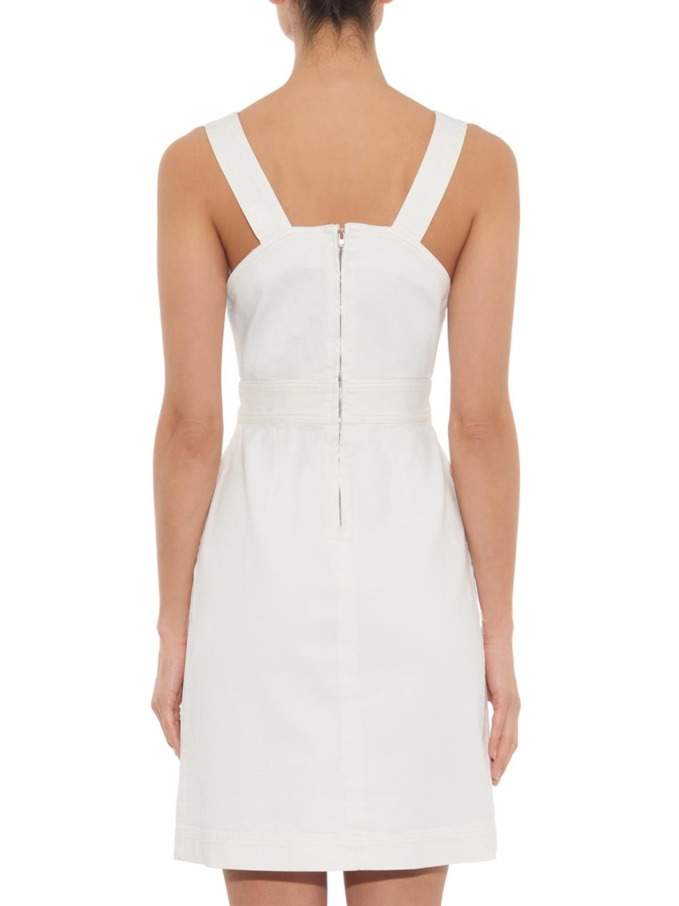 white denim mini dress