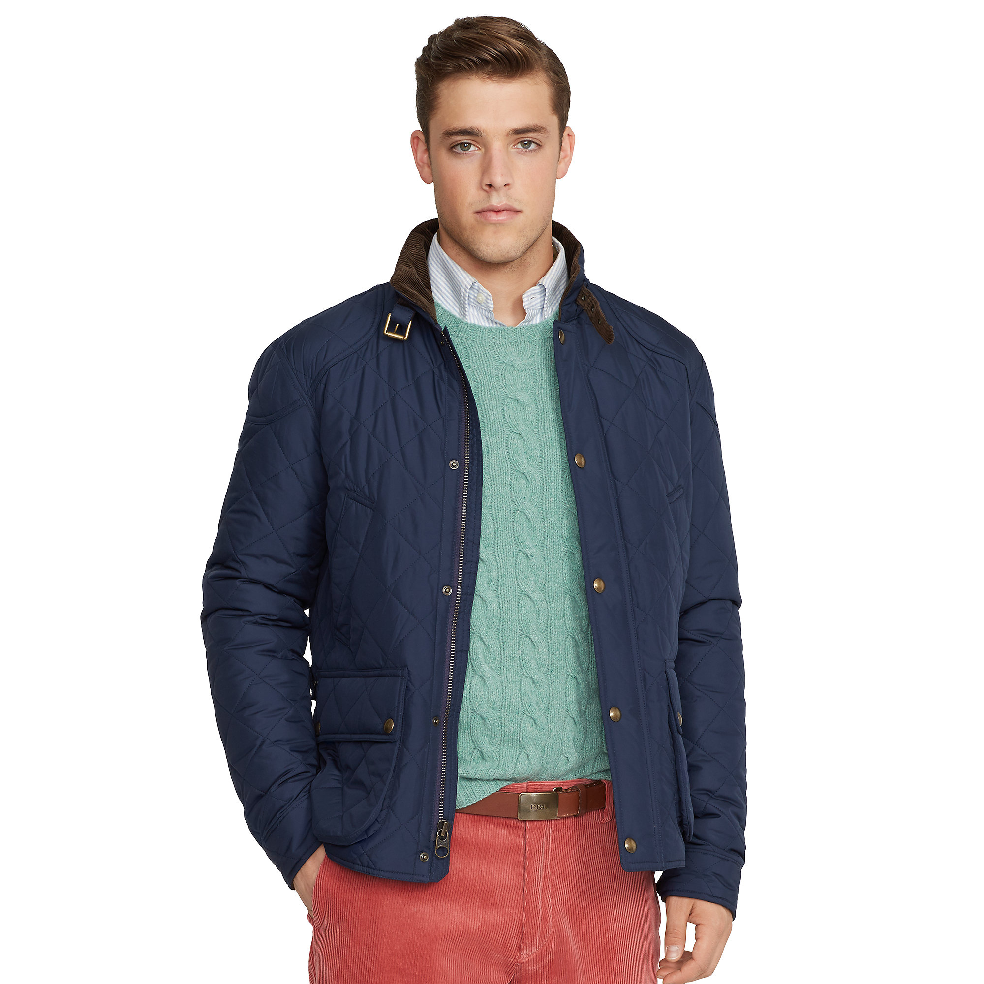 Lyst - Polo Ralph Lauren Cadwell Quilted Bomber Jacket in Blue for Men