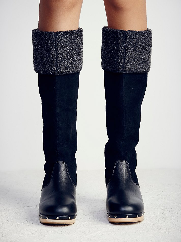 Free people Canopy Tall Clog Boot in Black | Lyst