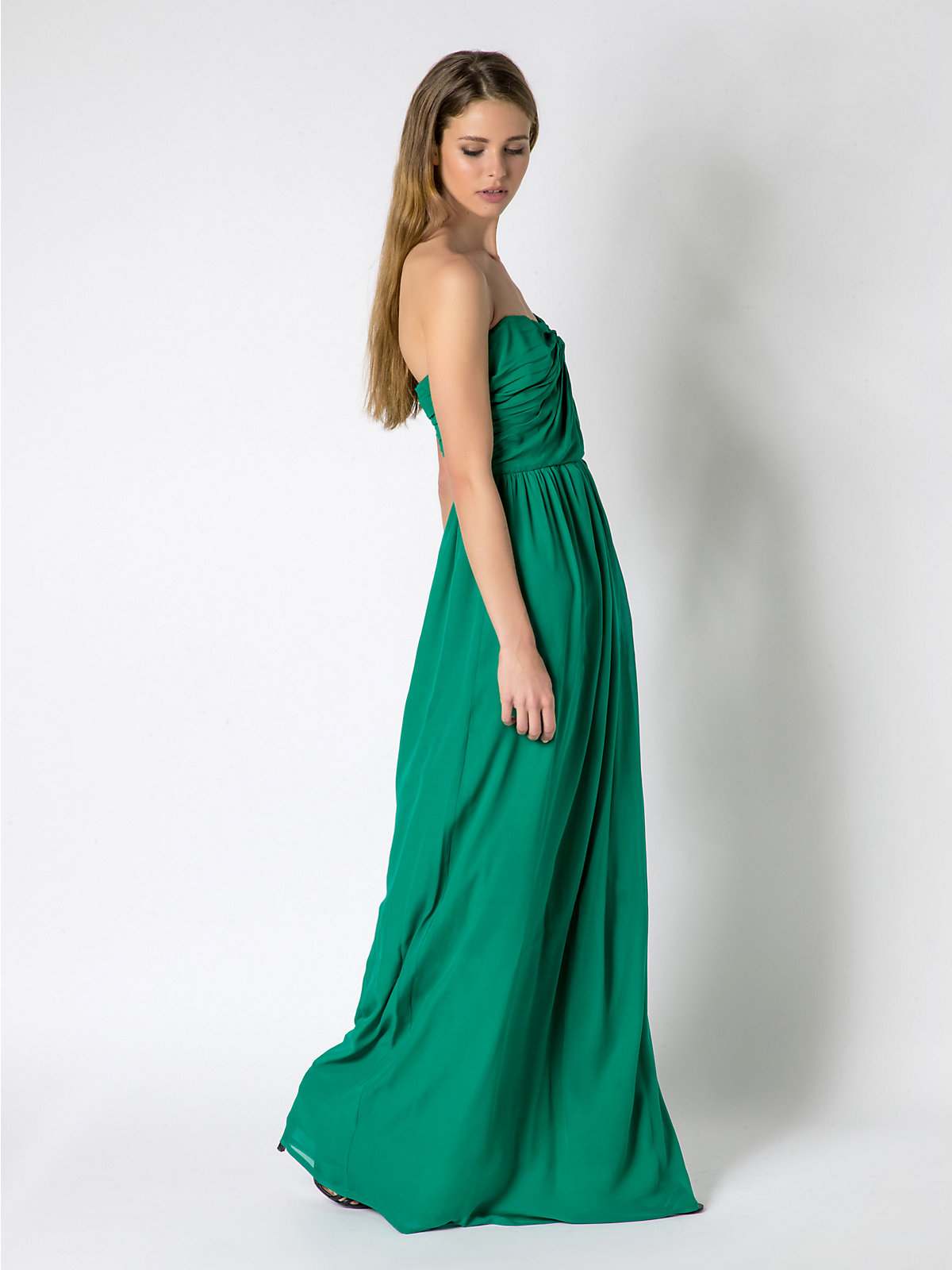 18+ Silk Dress Green PNG