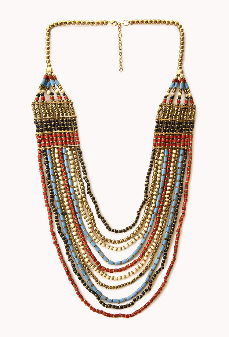 Lyst Forever 21 Worldly Layered Beaded Necklace