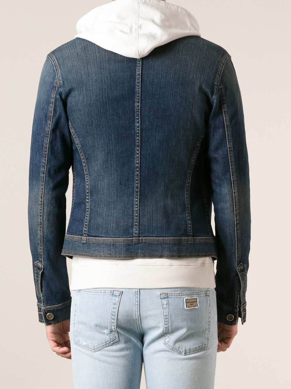 Dolce & Gabbana Cropped Denim Jacket in Blue for Men - Lyst
