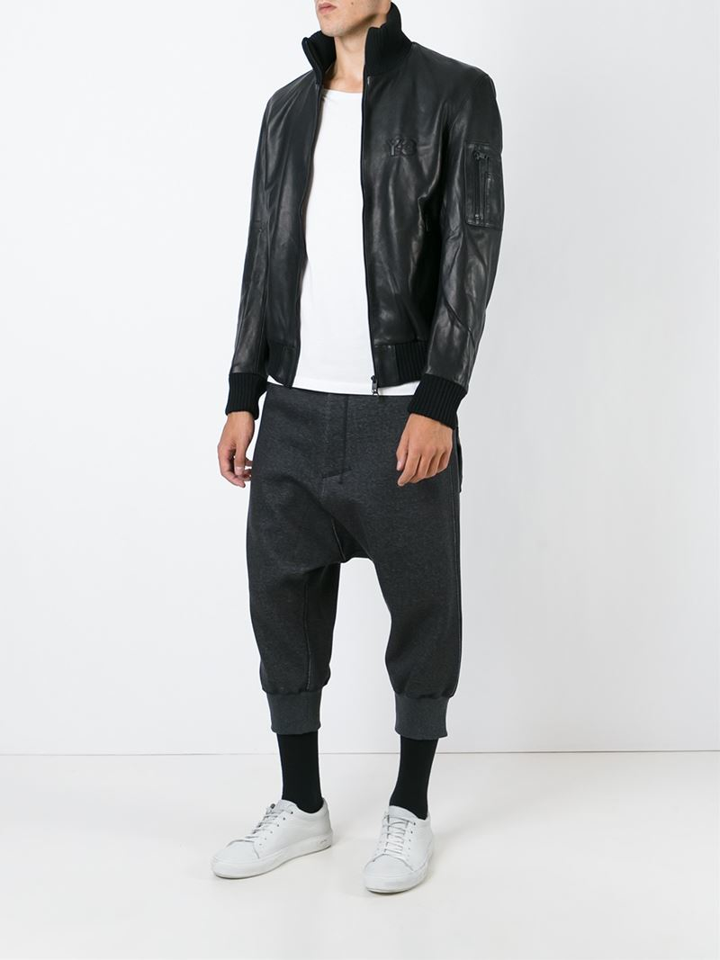 Y-3 Drop Crotch Track Pants in Gray for Men (GREY) | Lyst
