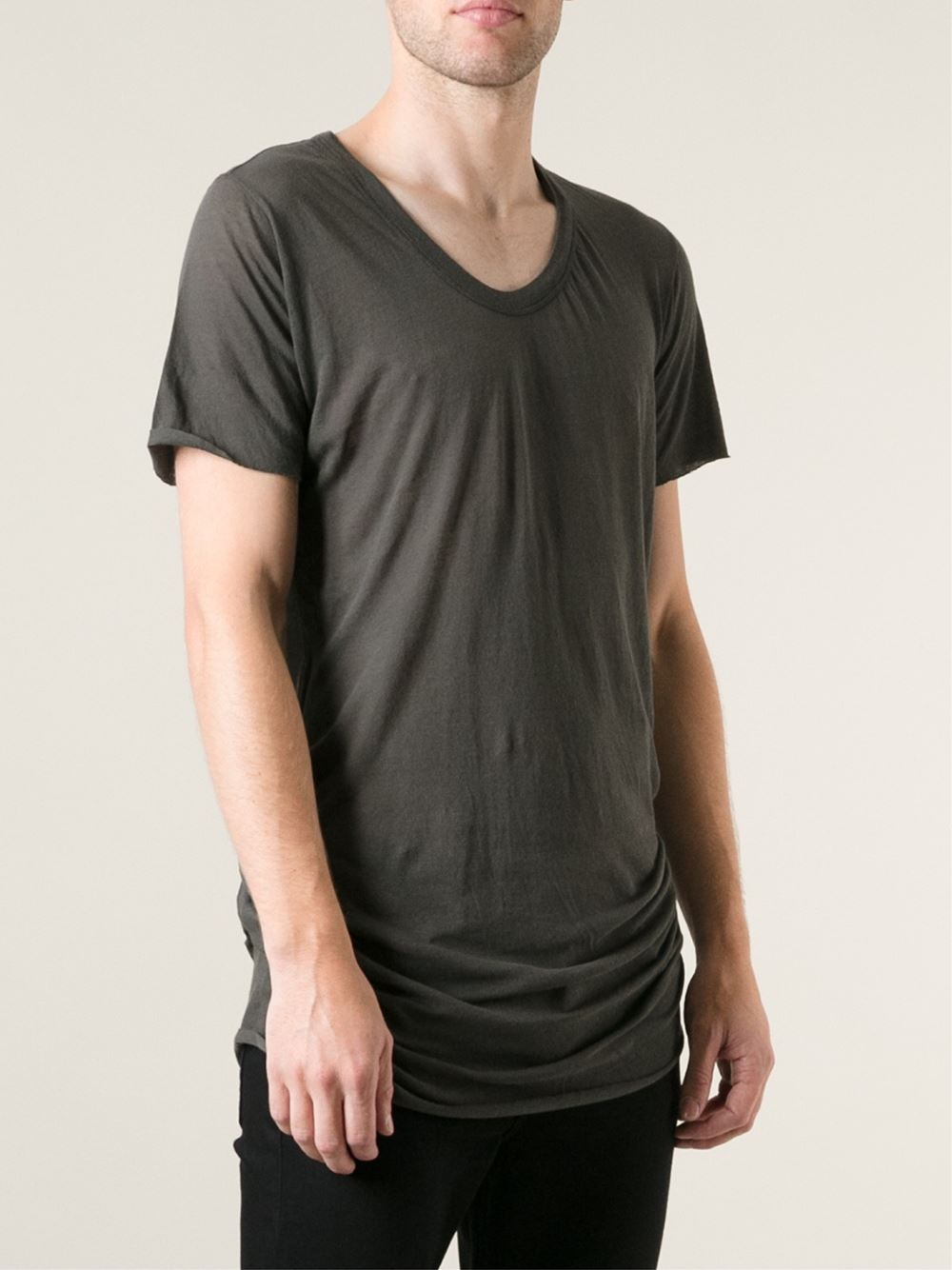 Lyst - Rick Owens Long T-shirt in Gray for Men