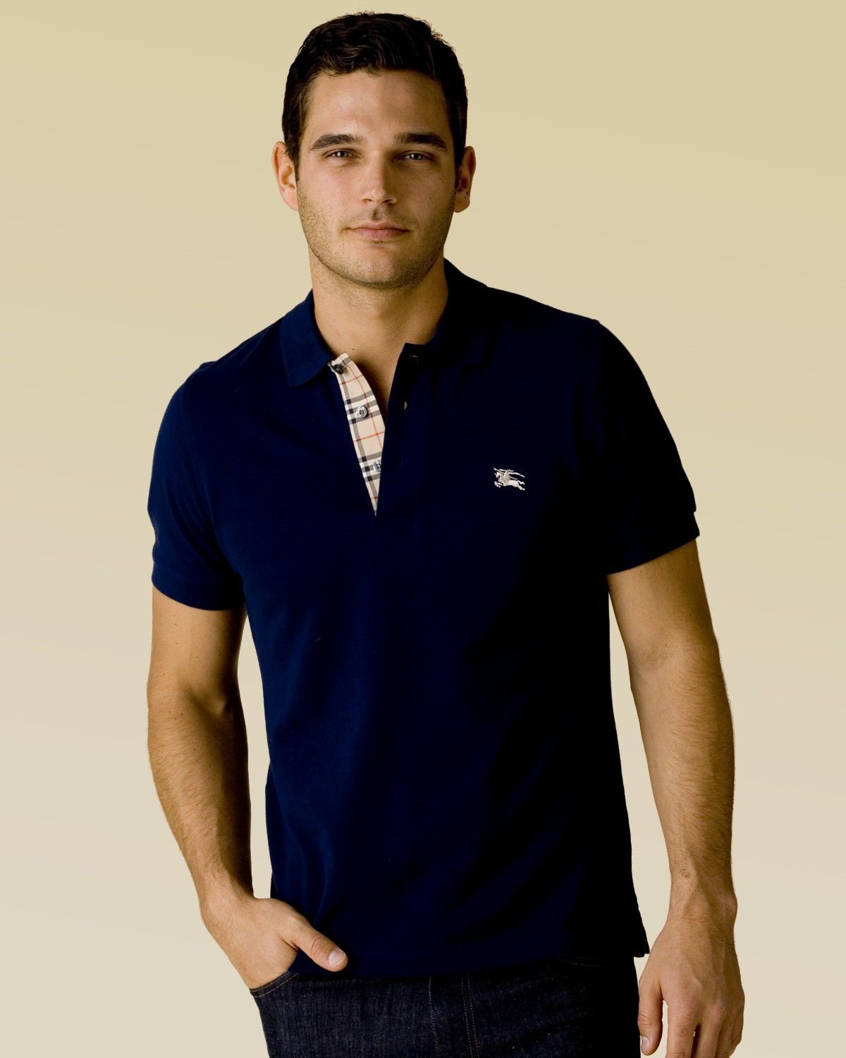 Burberry Brit Polo Shirt in Blue for Men | Lyst