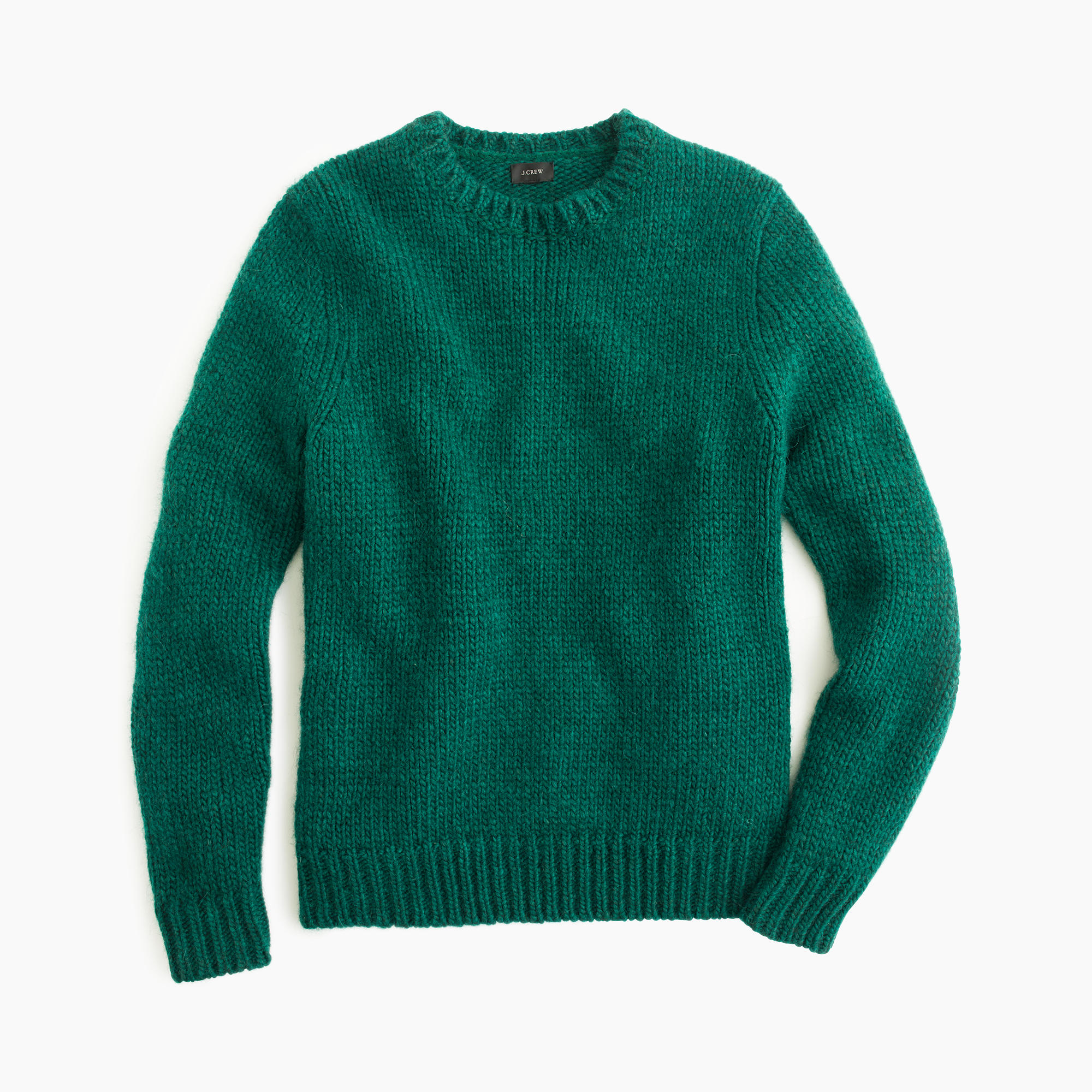 J.Crew Italian Wool Crewneck Sweater in Green for Men - Lyst
