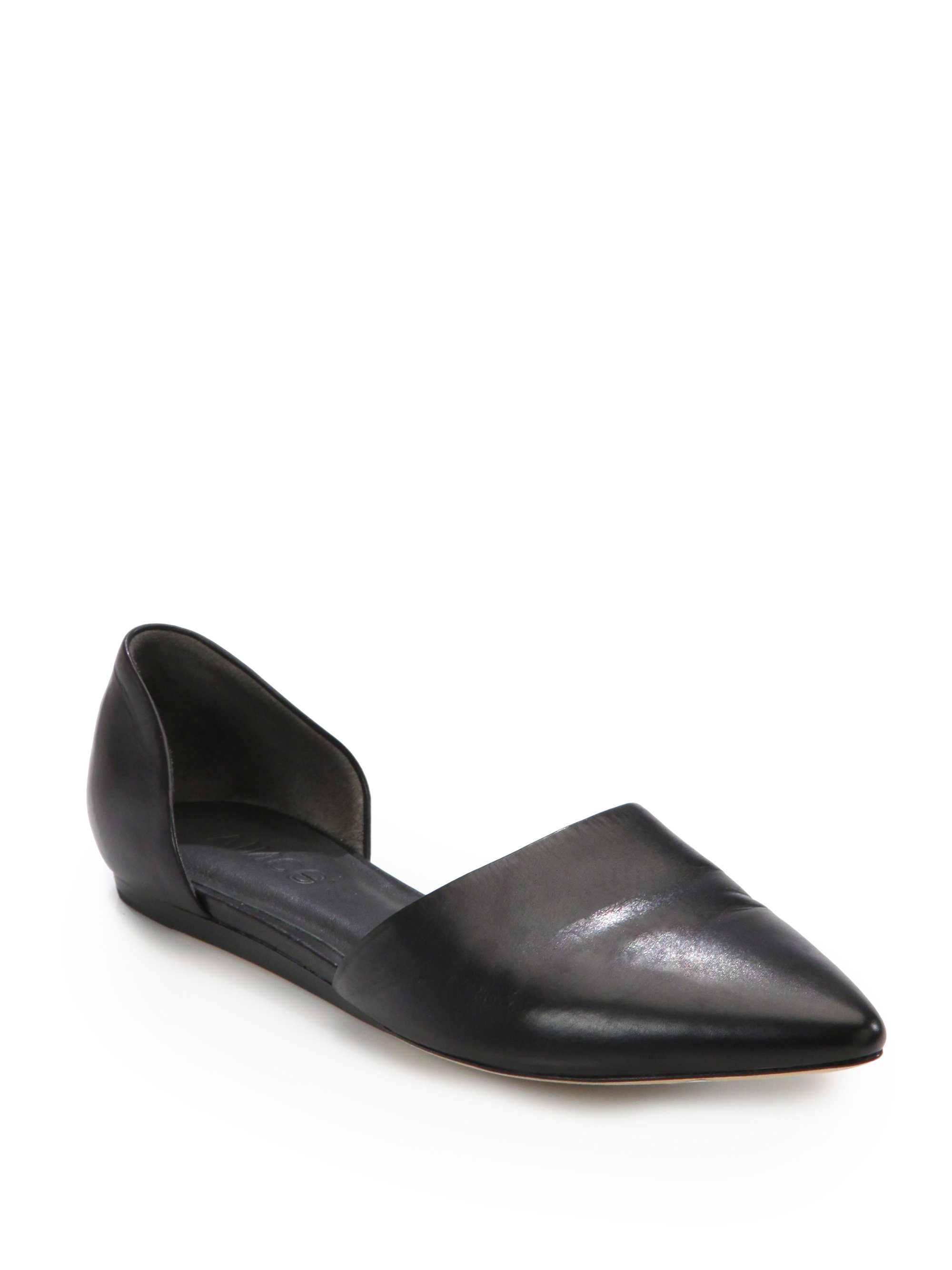 vince behati leather flat