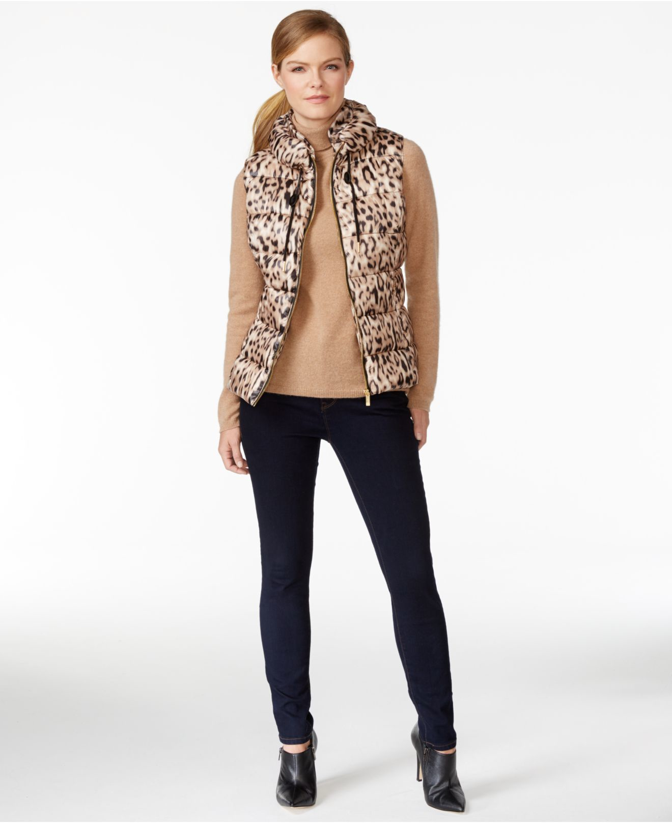 Calvin Klein Leopard-print Puffer Vest | Lyst