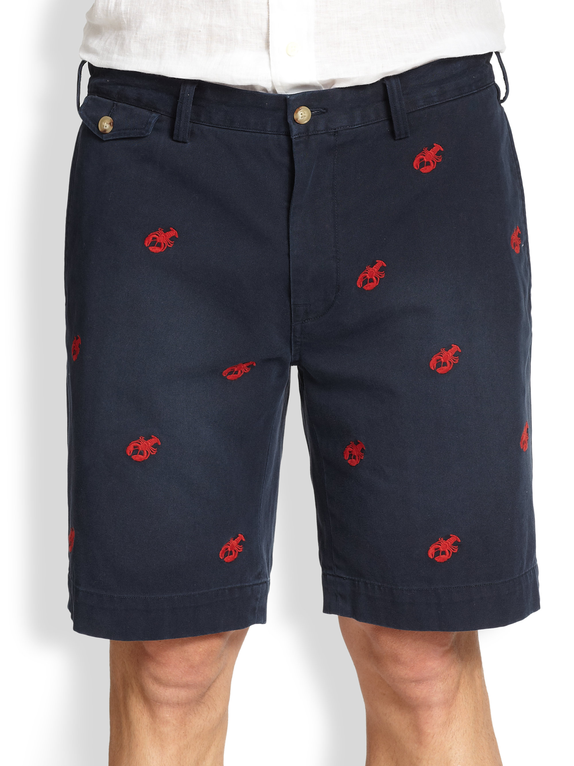 Lyst - Polo Ralph Lauren Greenwich Classic-Fit Embroidered Chino Shorts ...