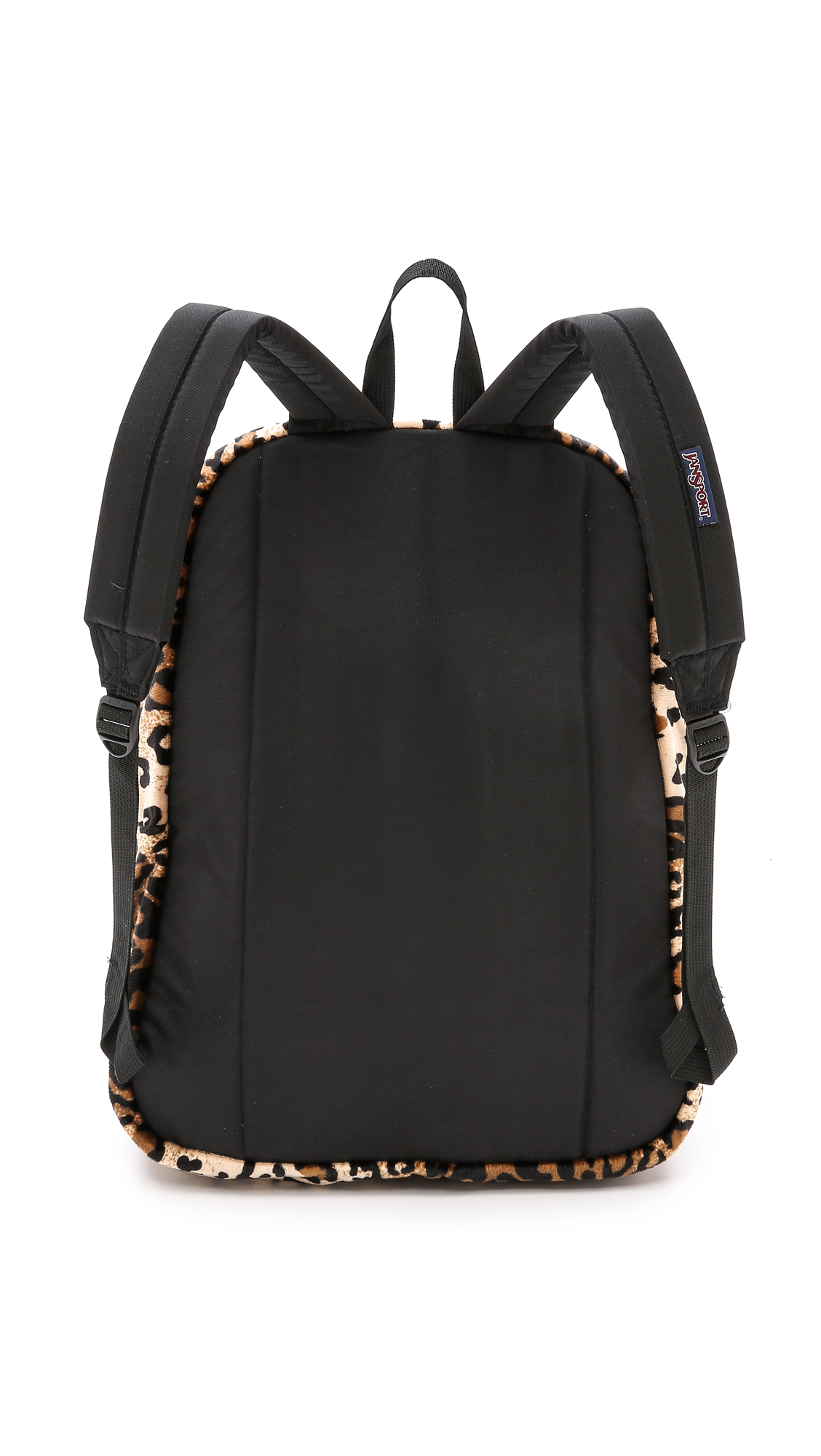 Jansport High Stakes Backpack Black/Beige Plush Cheetah Lyst