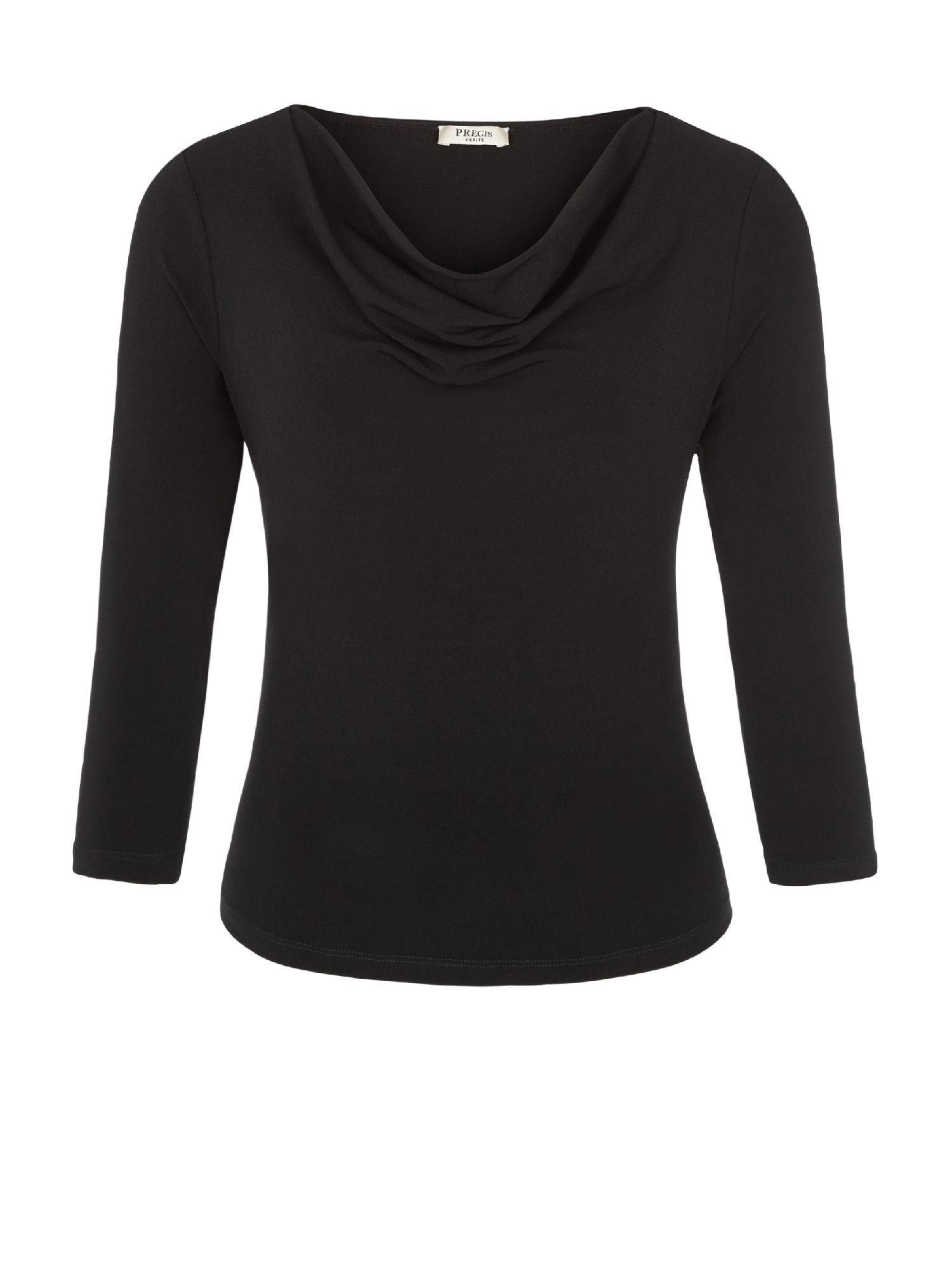 womens black cowl neck top