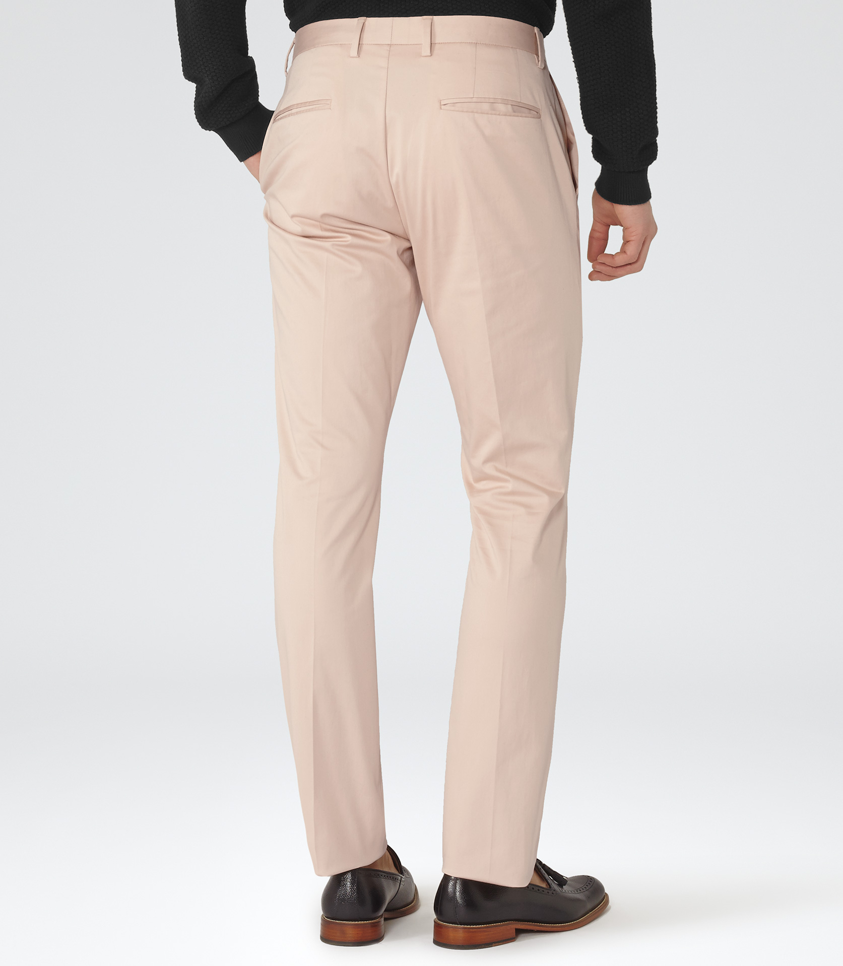 Reiss Bandon Slim-Fit Chinos in Salmon (Pink) for Men - Lyst