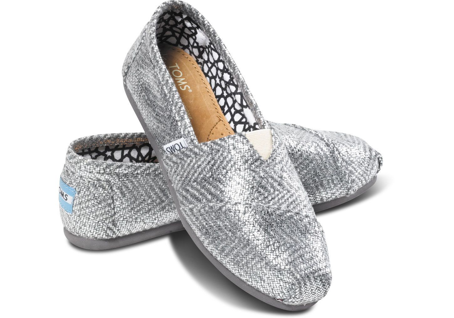 silver iridescent toms