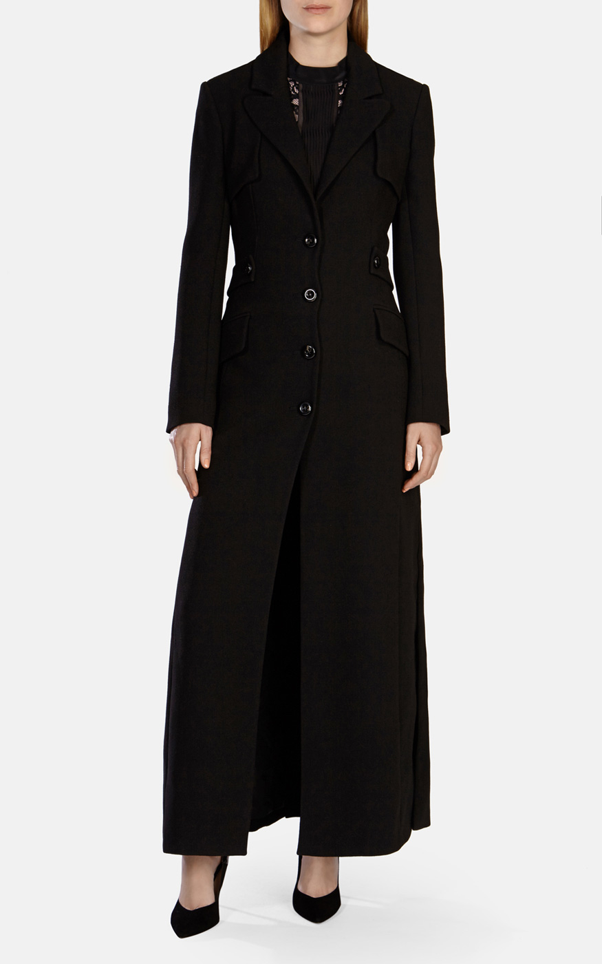 karen millen long black coat