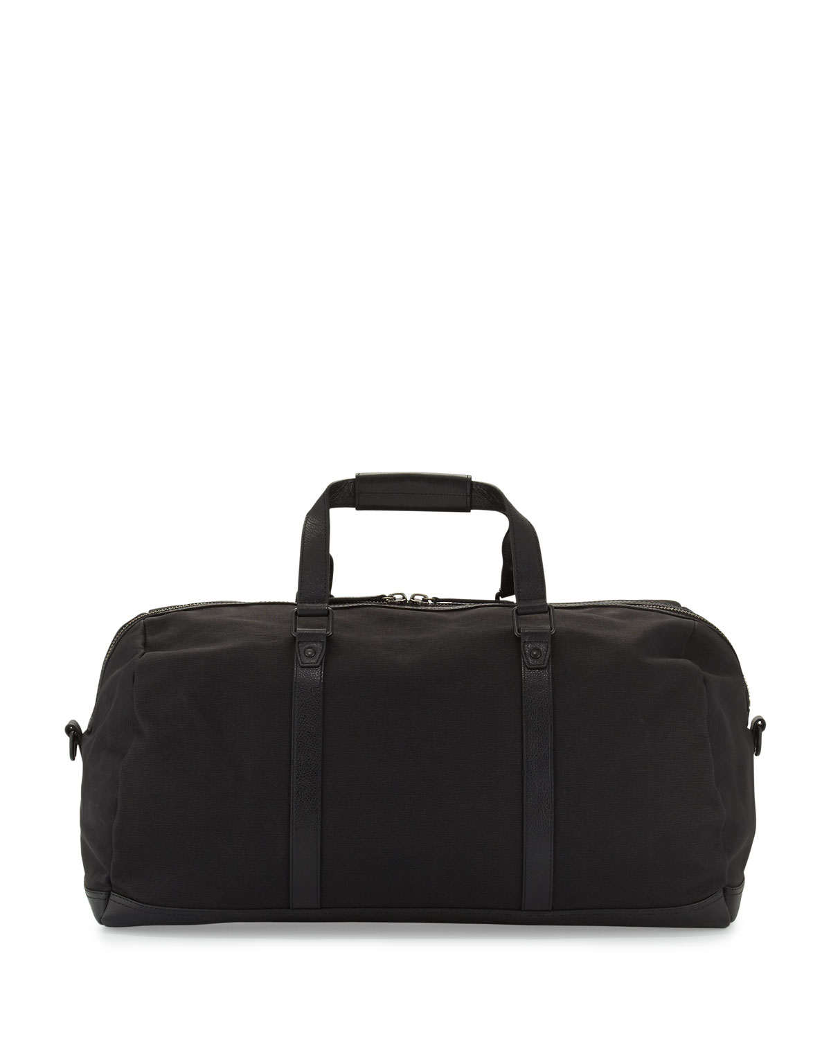 Lyst - Cole Haan Leather-trim Canvas Duffle Bag in Black for Men