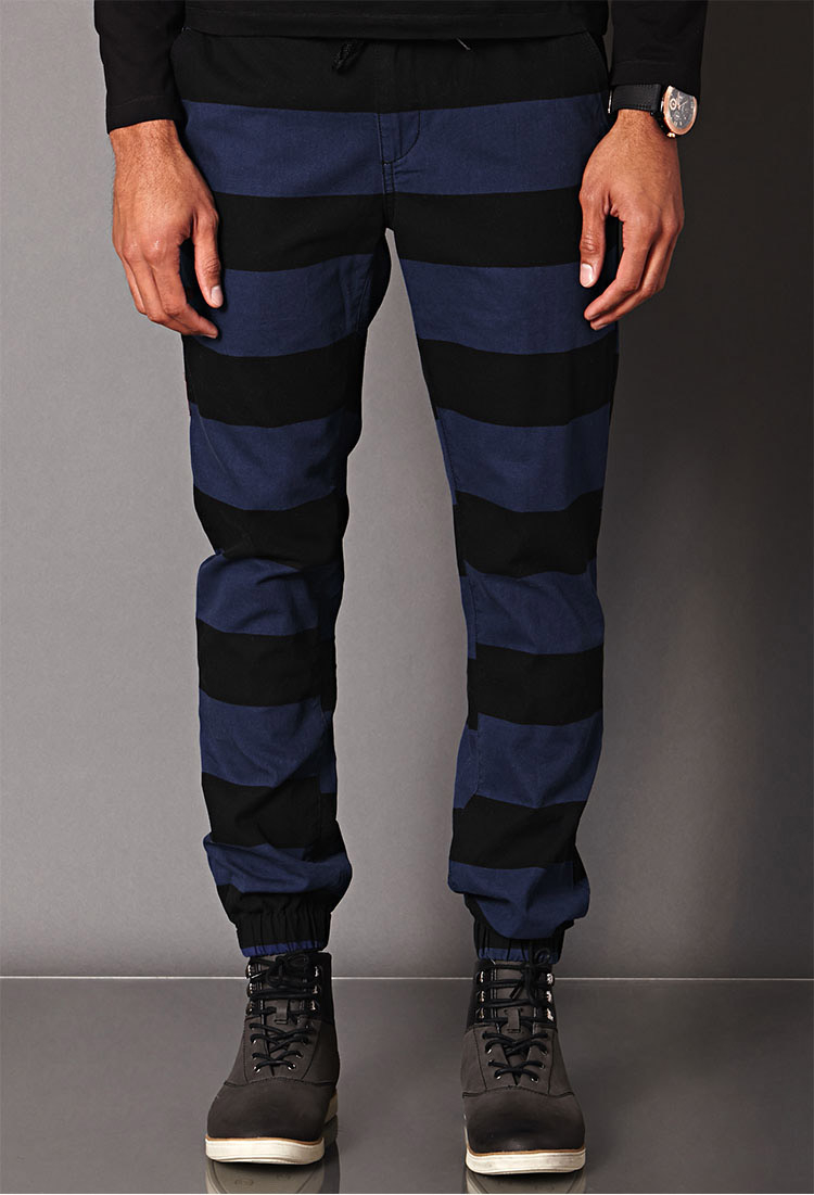 striped joggers