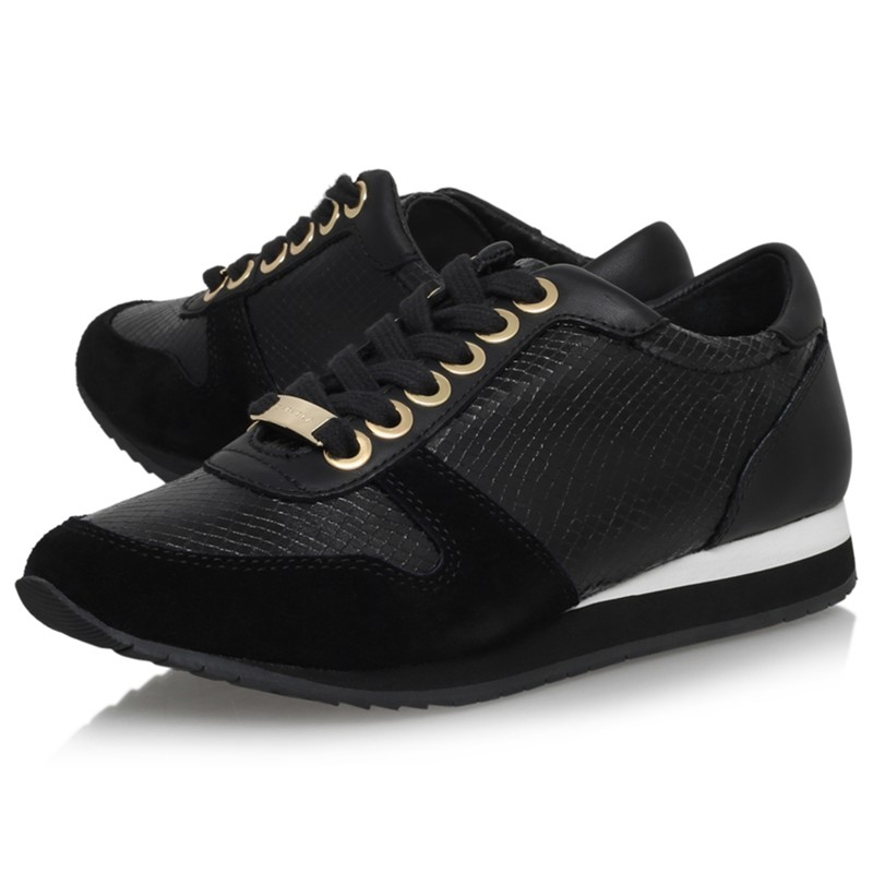 carvela black and gold trainers 