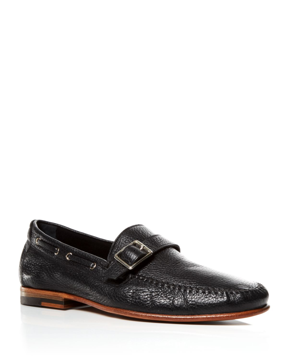 mens black loafer with buckle
