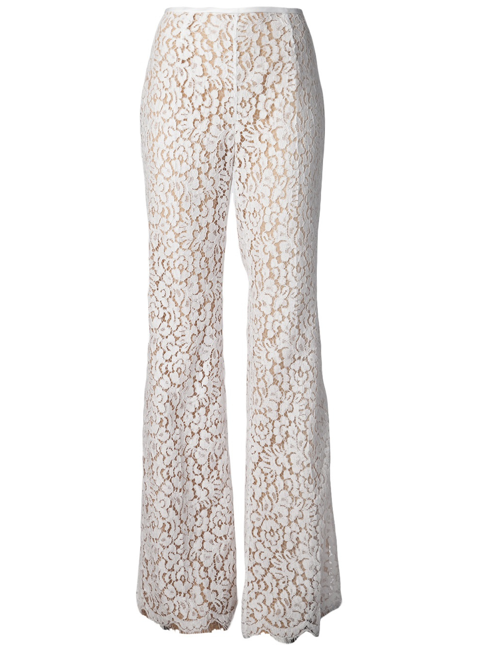 Michael Kors Floral Lace Trousers in White | Lyst