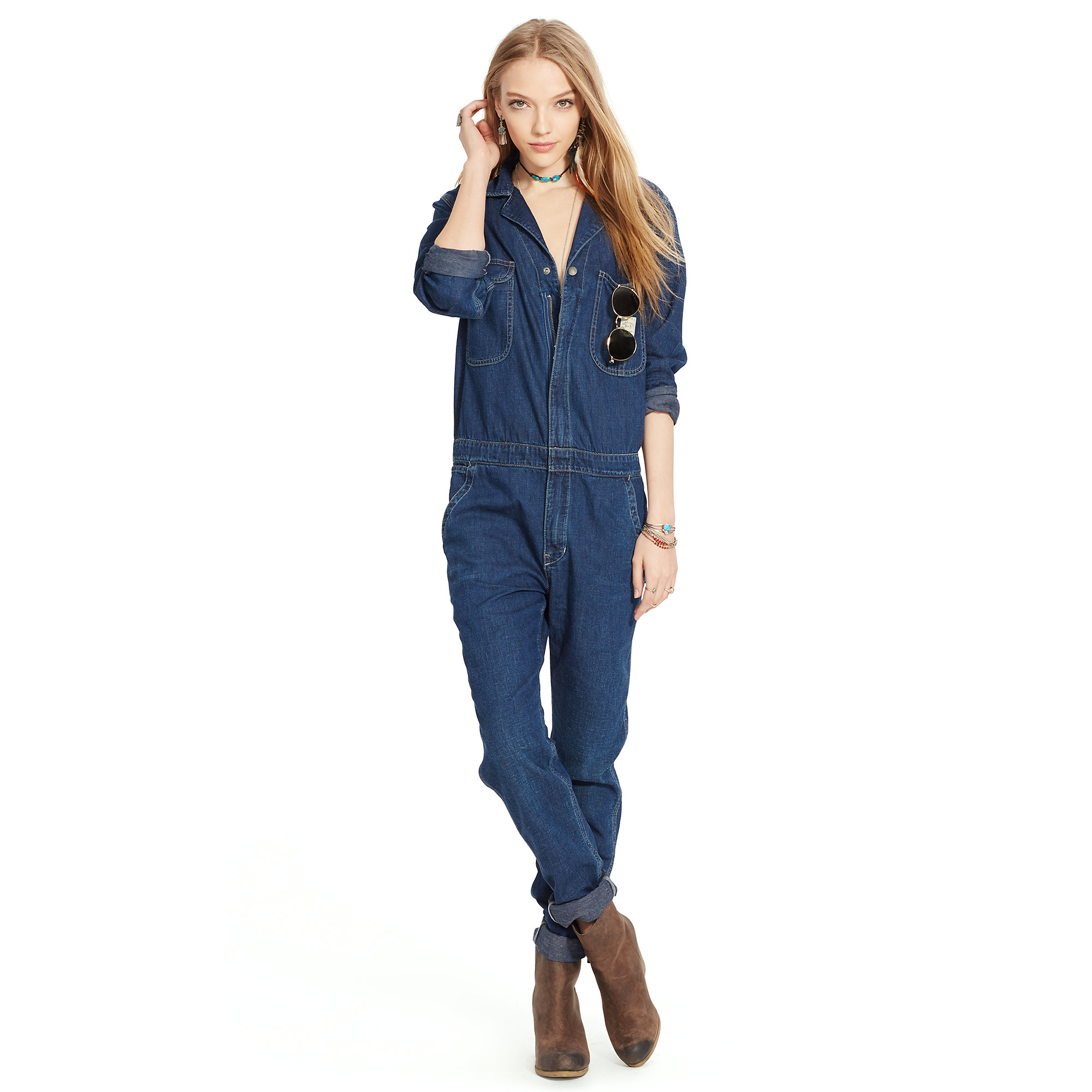 Denim & Supply Ralph Lauren Denim Long-sleeved Coverall in Blue | Lyst