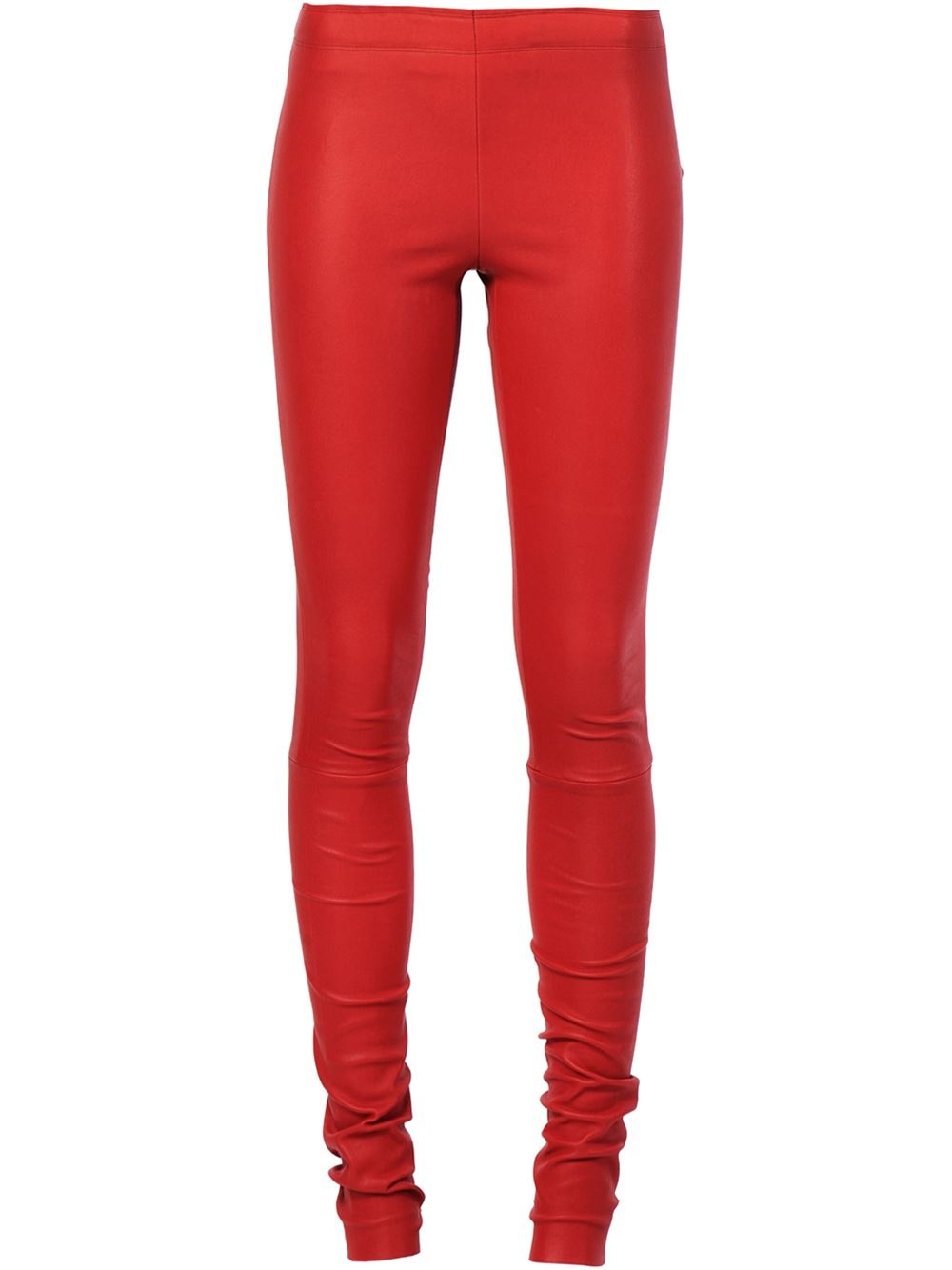 Stouls Leather Leggings in Red | Lyst