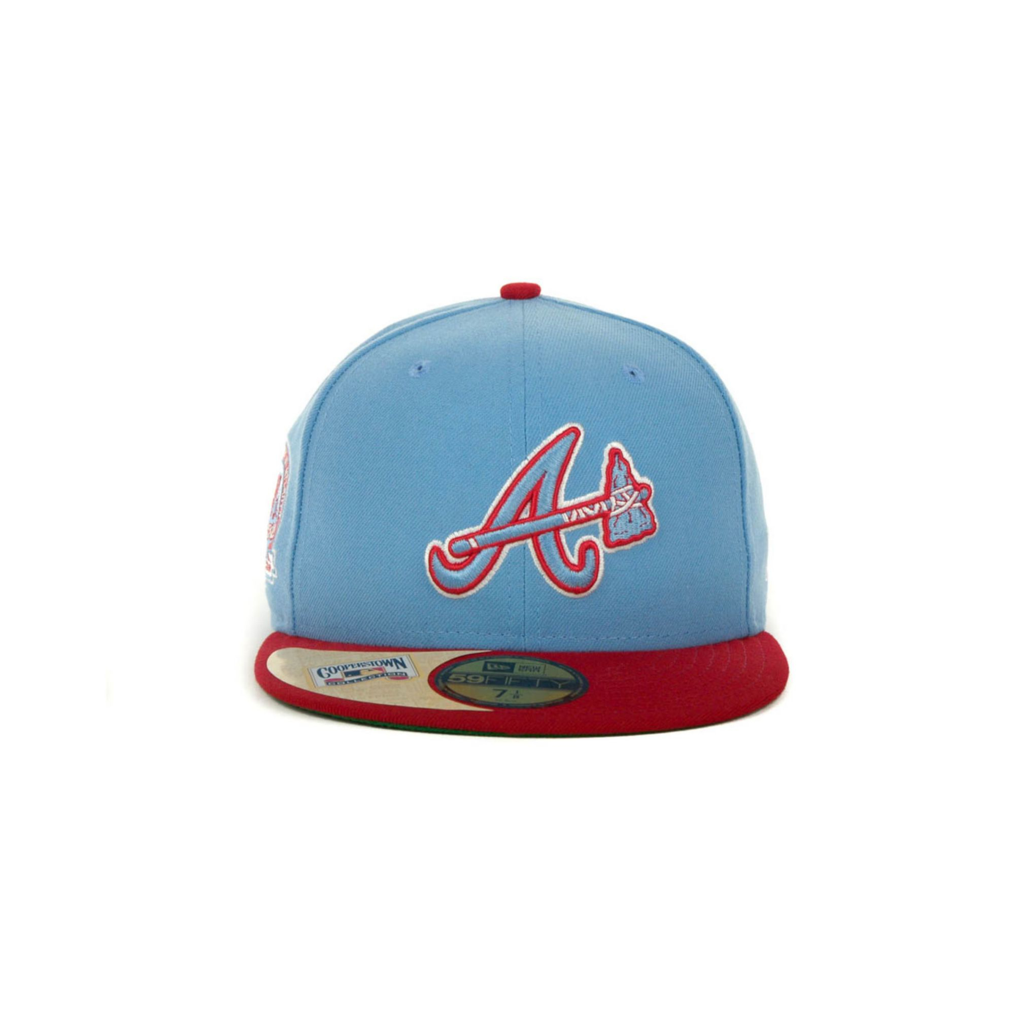 Men's Fanatics Branded Navy/Red Atlanta Braves Cooperstown Collection Two-Tone Fitted Hat