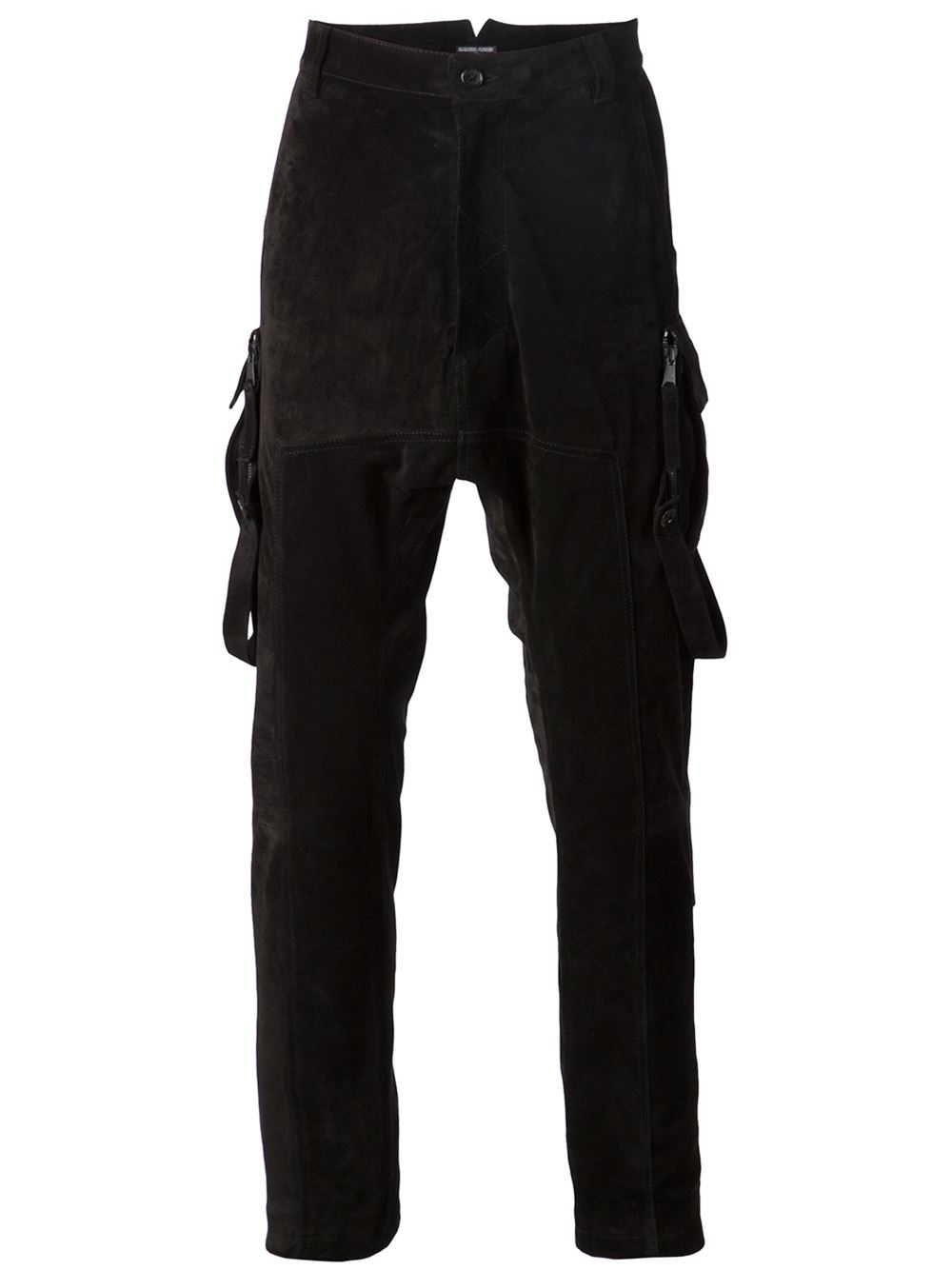 Black Cargo Pants with Straps - Darkwear Pants - X