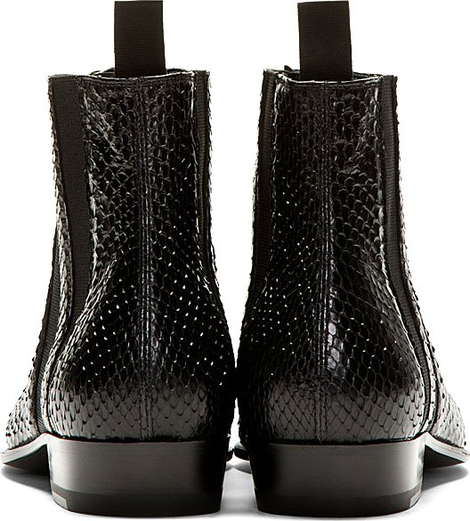 Saint Laurent Black Chelsea Boots for | Lyst