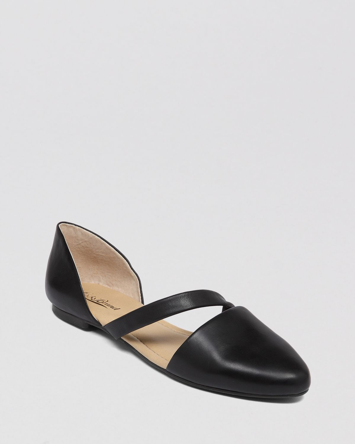 lucky brand black leather flats