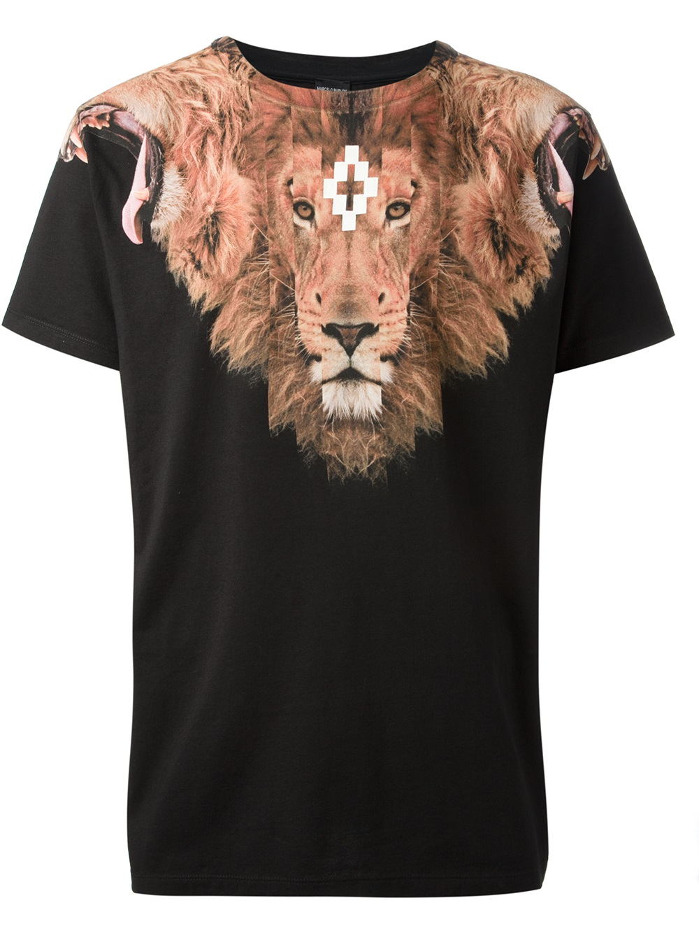 Marcelo Burlon Lion Print Tshirt in Black for Men - Lyst