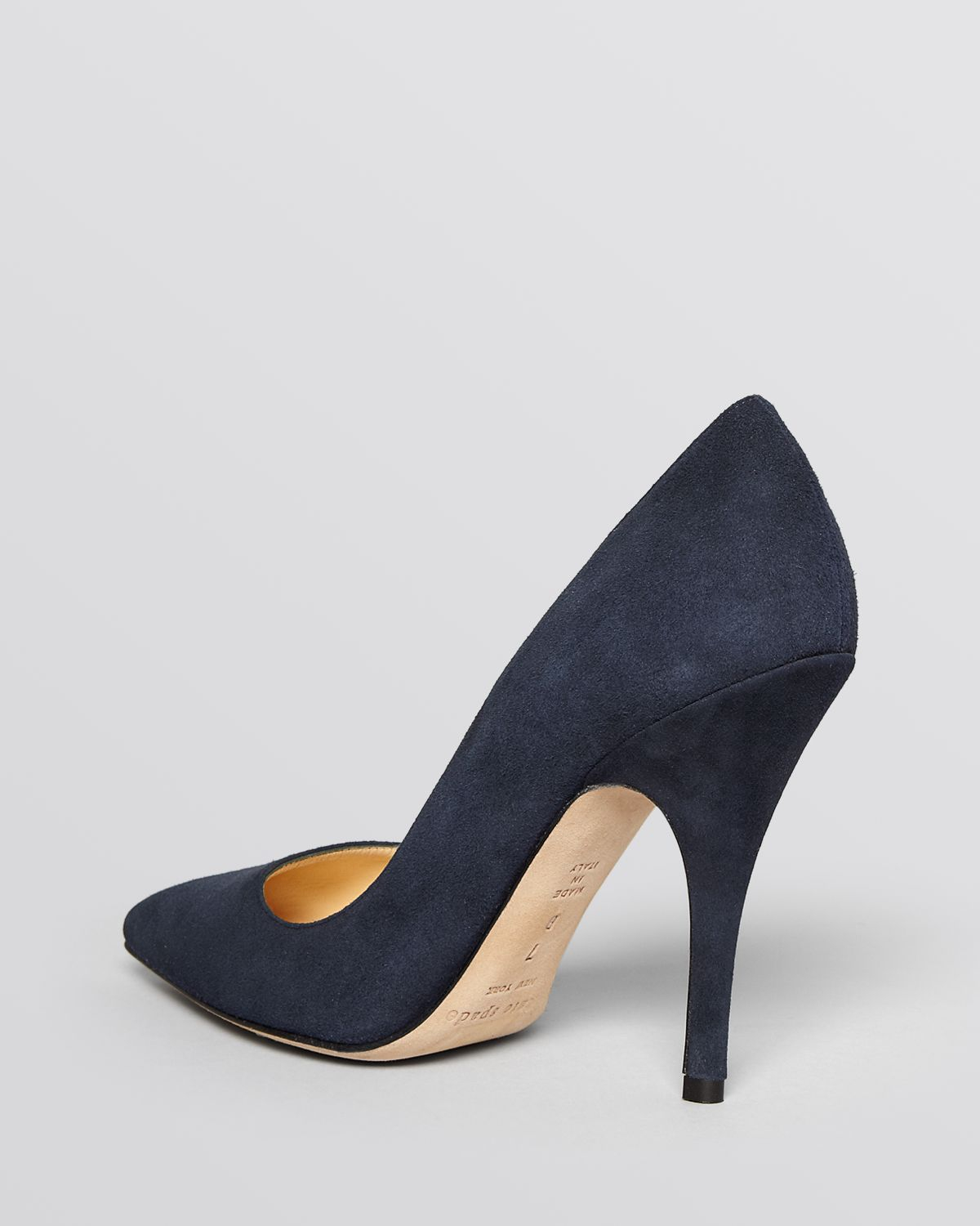 dark blue suede heels