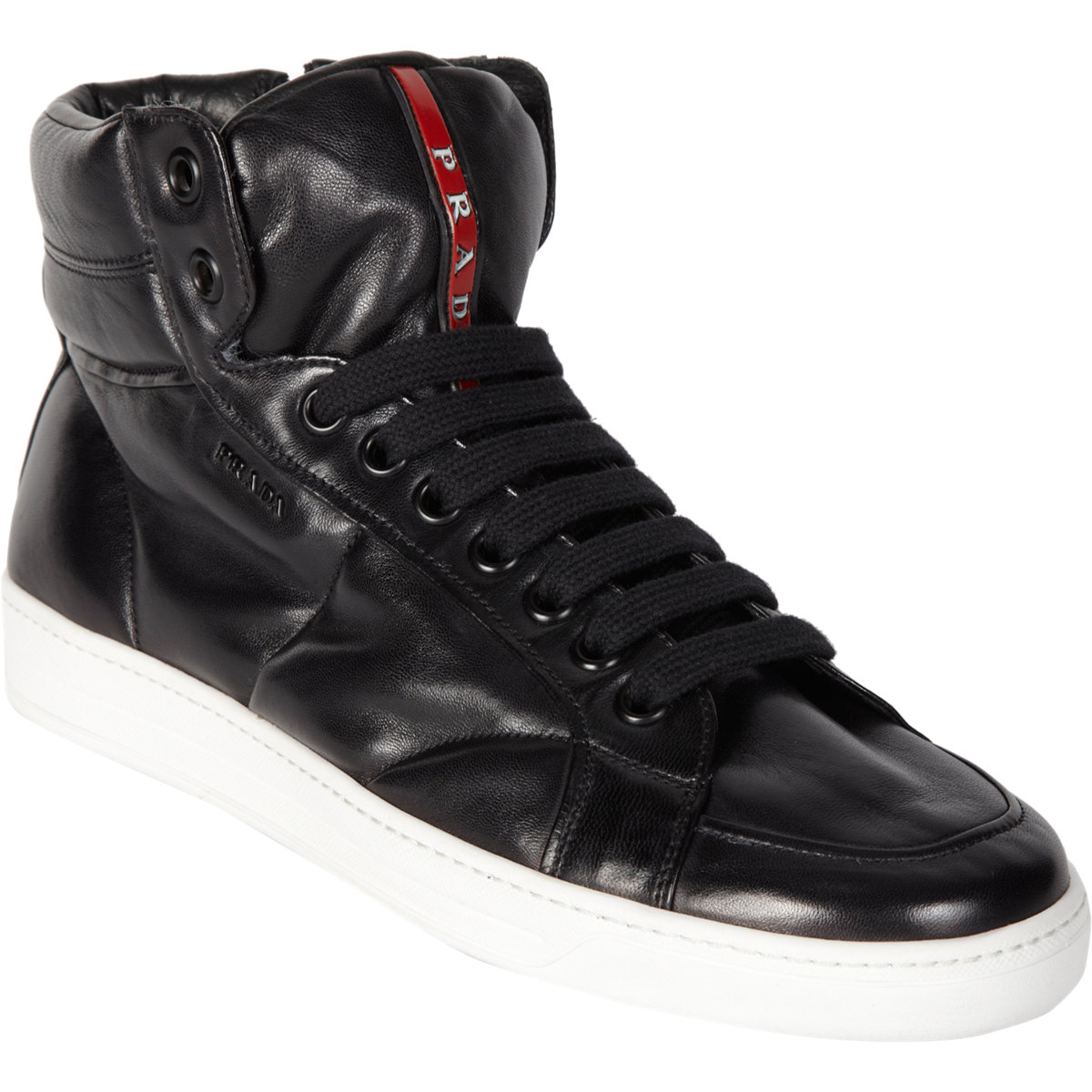 Prada High-top Sneakers in Black for Men | Lyst