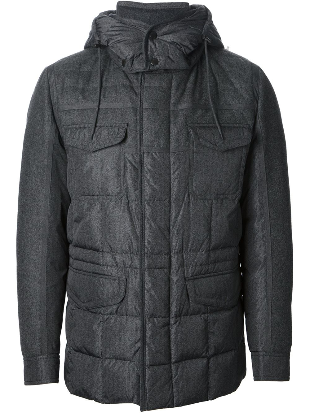 Moncler 'Jacob' Padded Jacket in Grey (Gray) for Men - Lyst