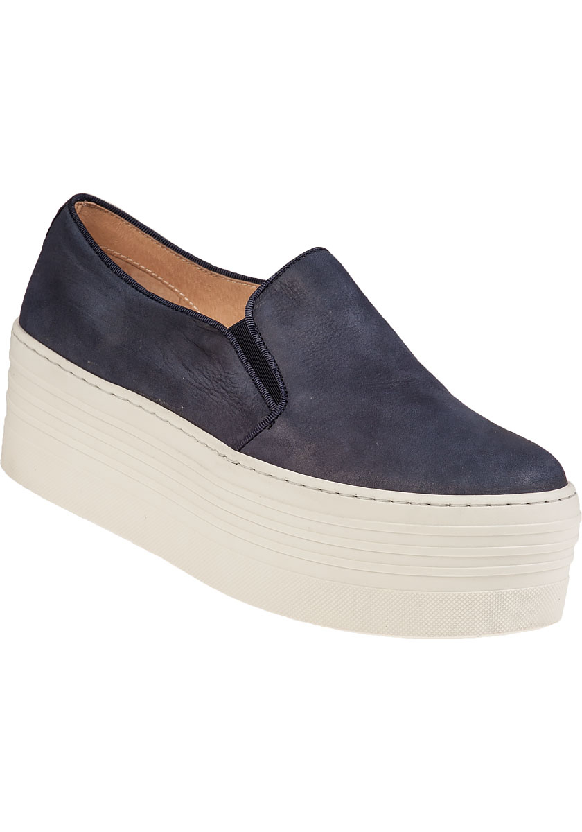 navy platform sneakers