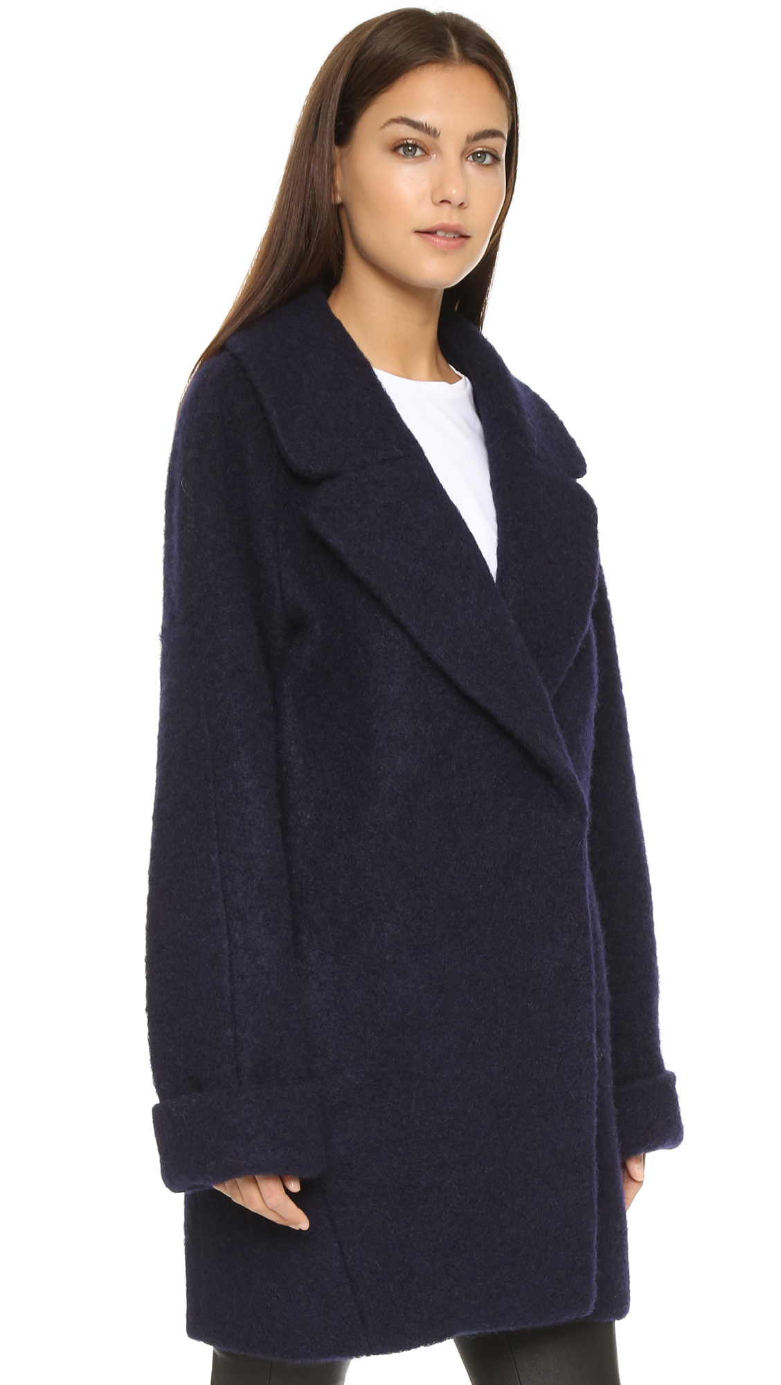 navy oversized coat
