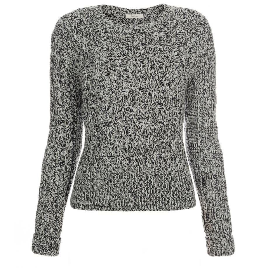 Paul Smith Women's Grey Chunky Twisted Cable-knit Sweater ...