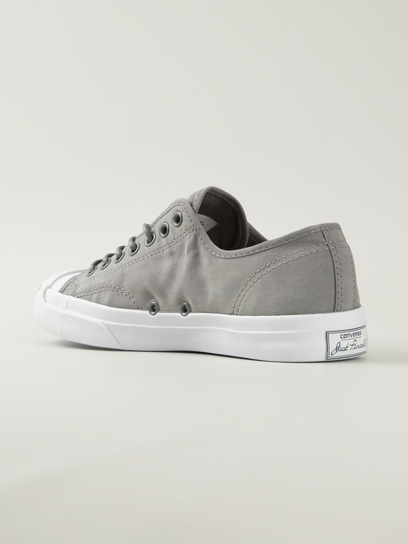 Converse Jack Purcell Signature Sneakers in Gray Lyst