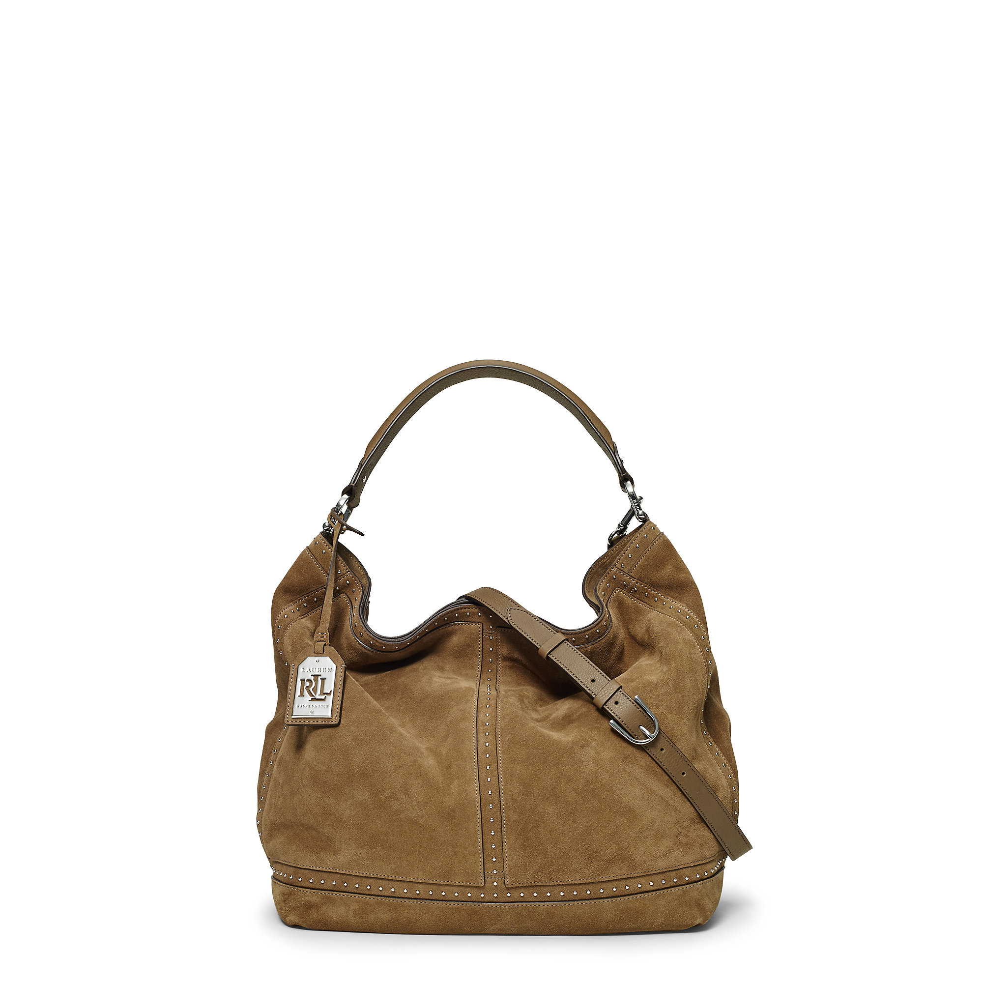 ralph lauren suede bag