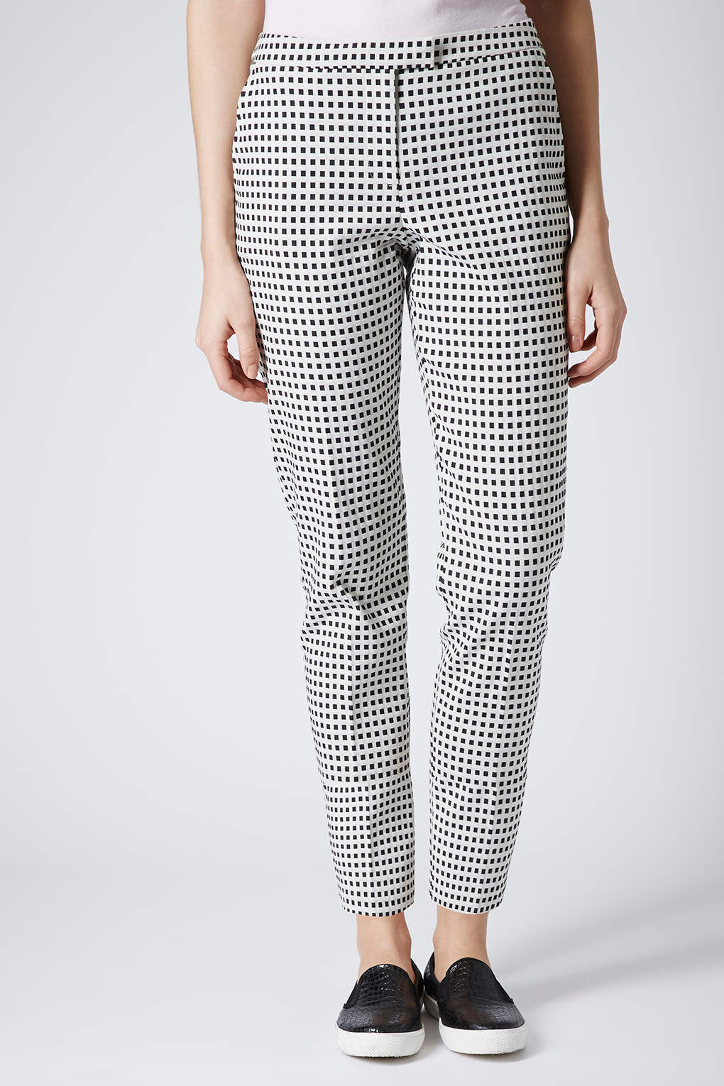 gingham cigarette trousers