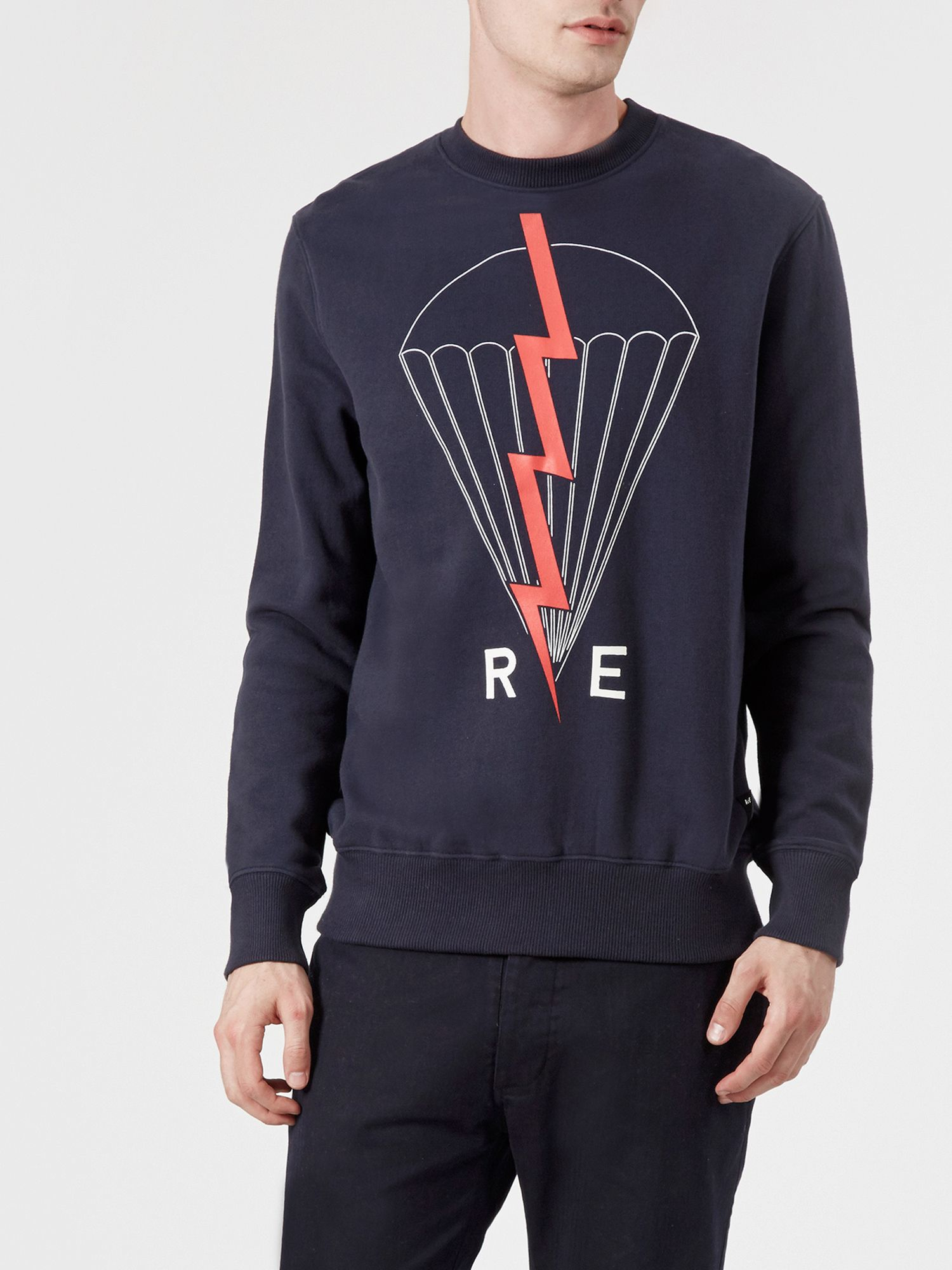 Realm & empire Airborne Graphic Crew Neck Sweatshirt in Blue for Men