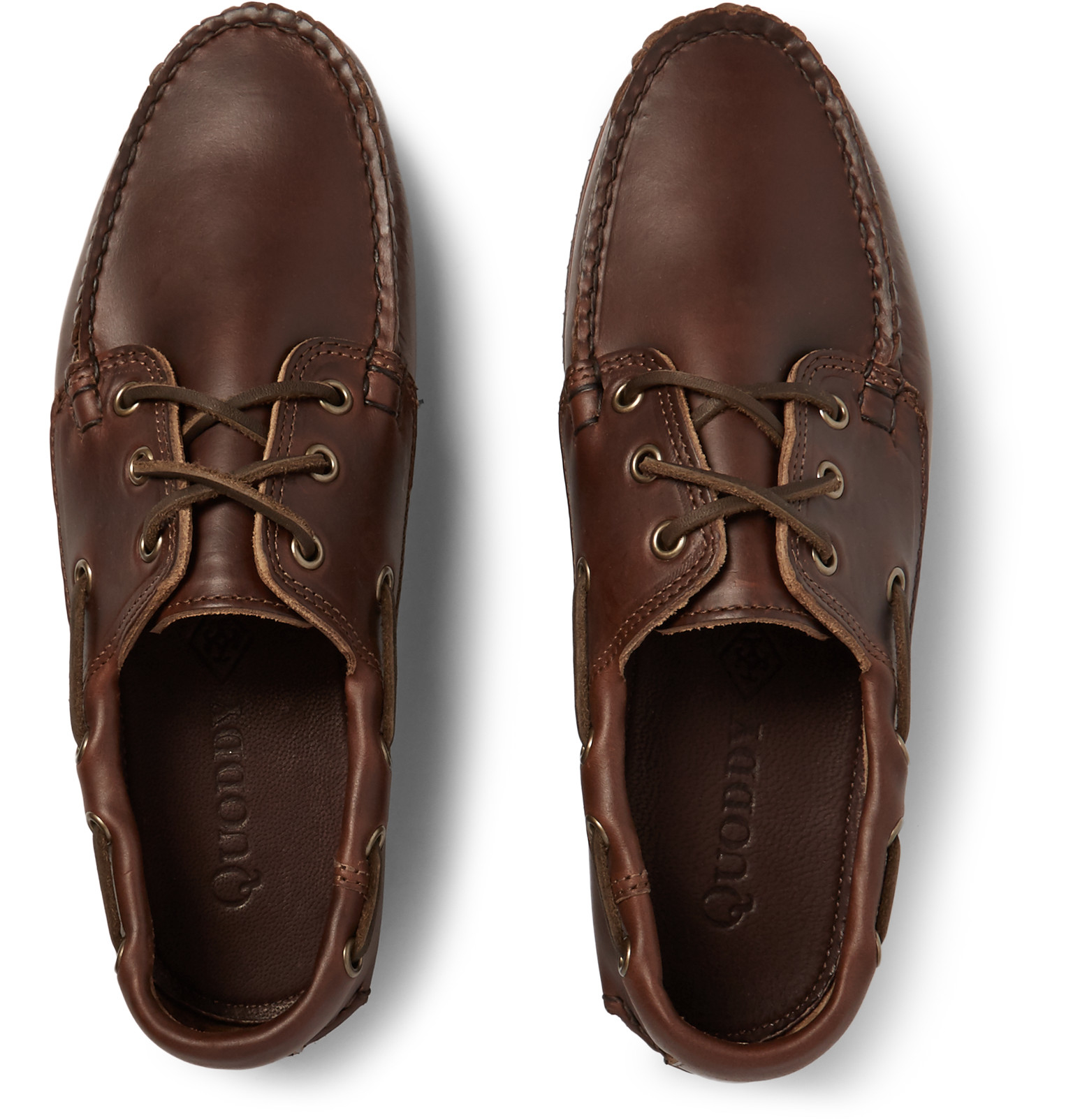 Quoddy Leather Boat Shoes in Brown for Men Lyst
