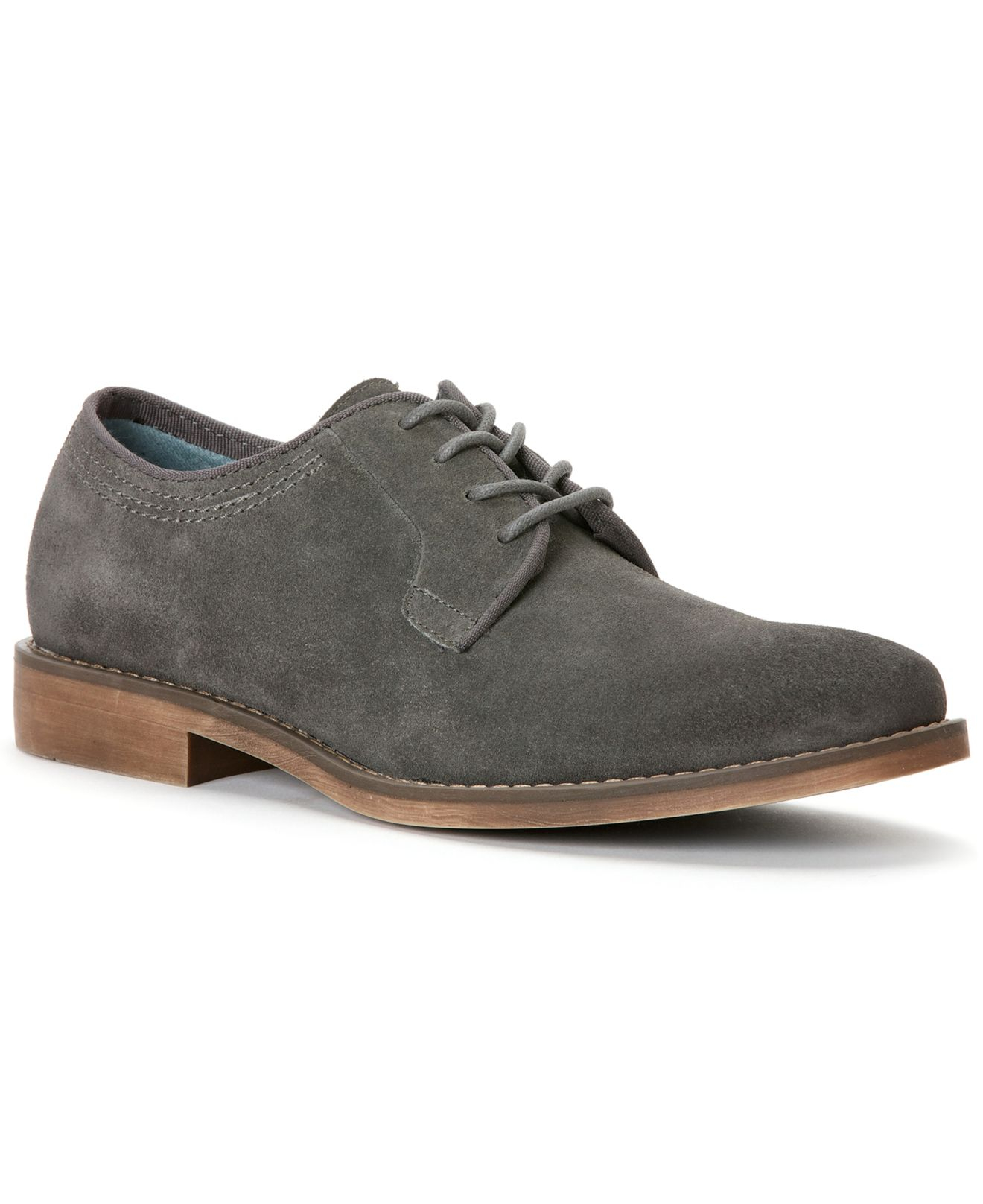 gray suede oxfords