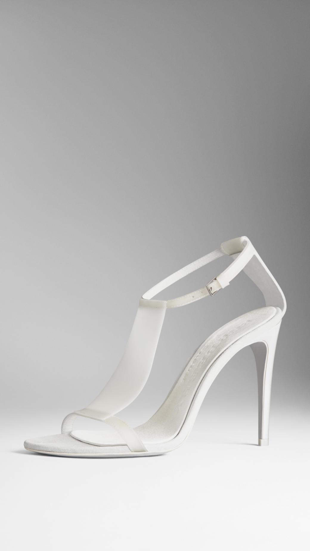 white vinyl heels