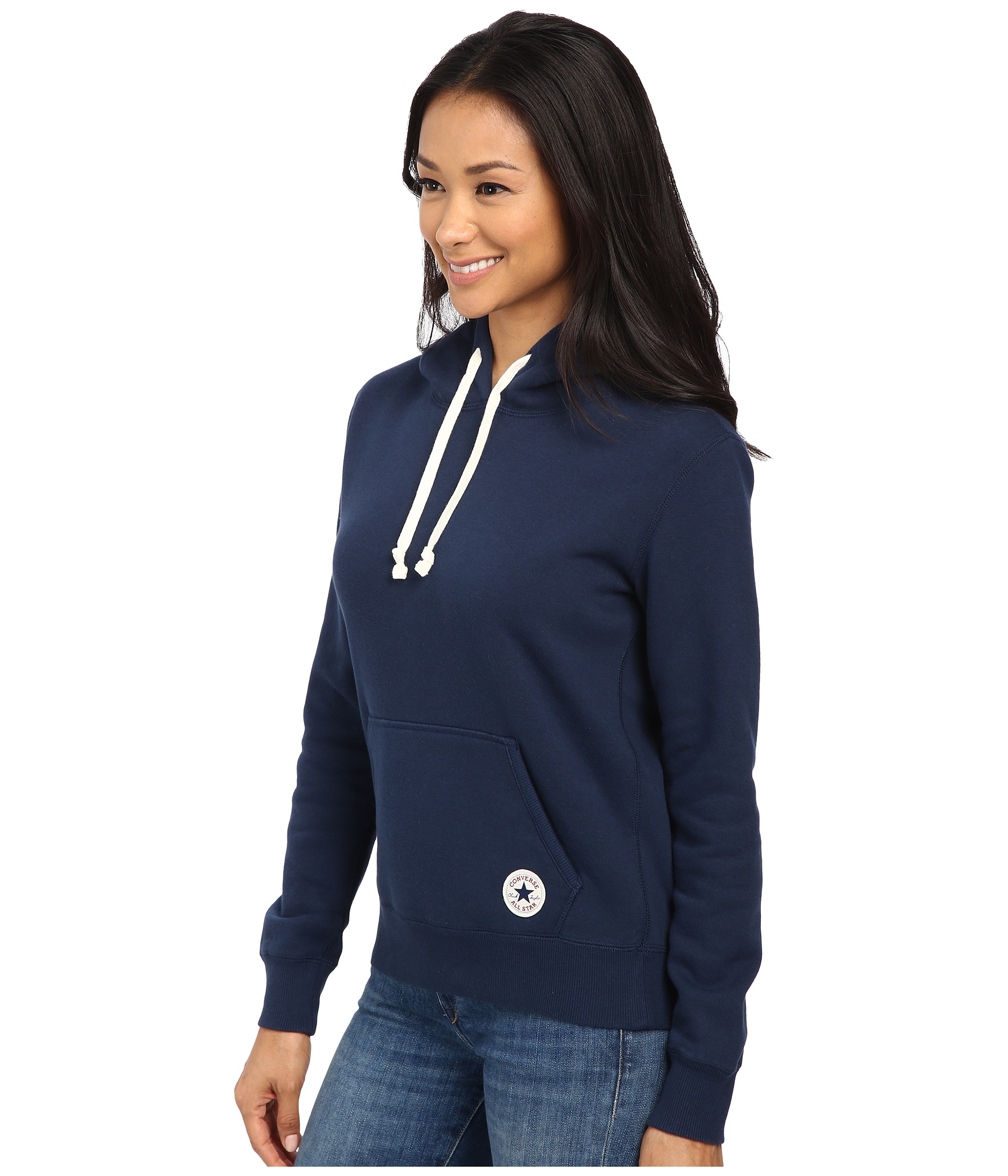 Converse Cotton Core Popover Hoodie in Navy (Blue) - Lyst