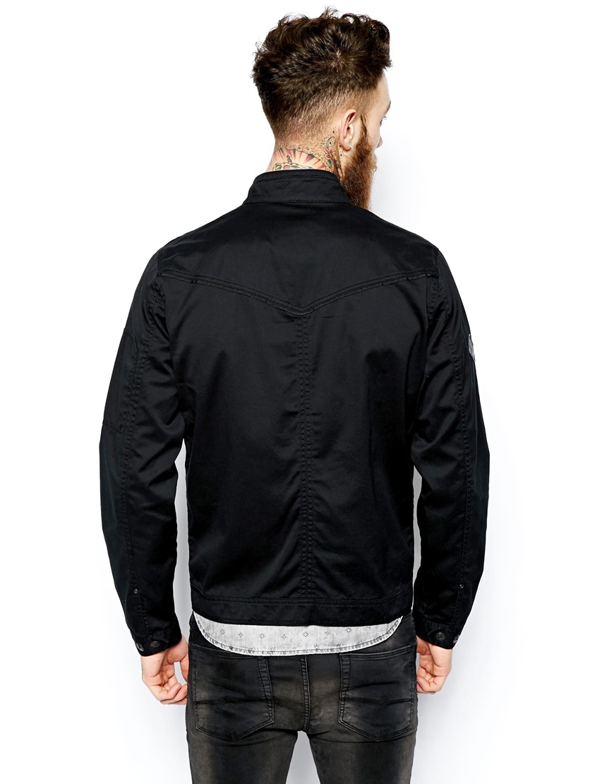 Download ASOS Harrington Jacket in Black for Men - Lyst