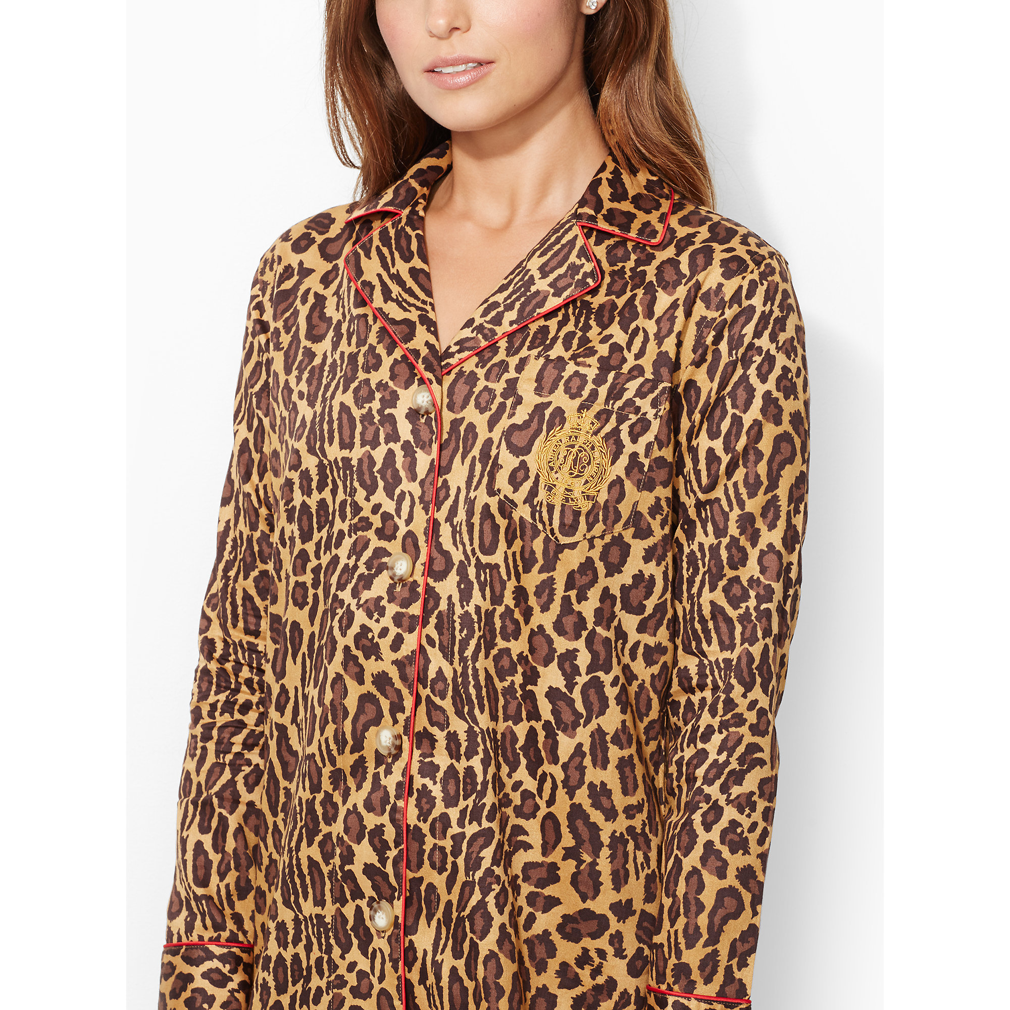 Lauren by Ralph Lauren Leopard-Print Pajama Set | Lyst